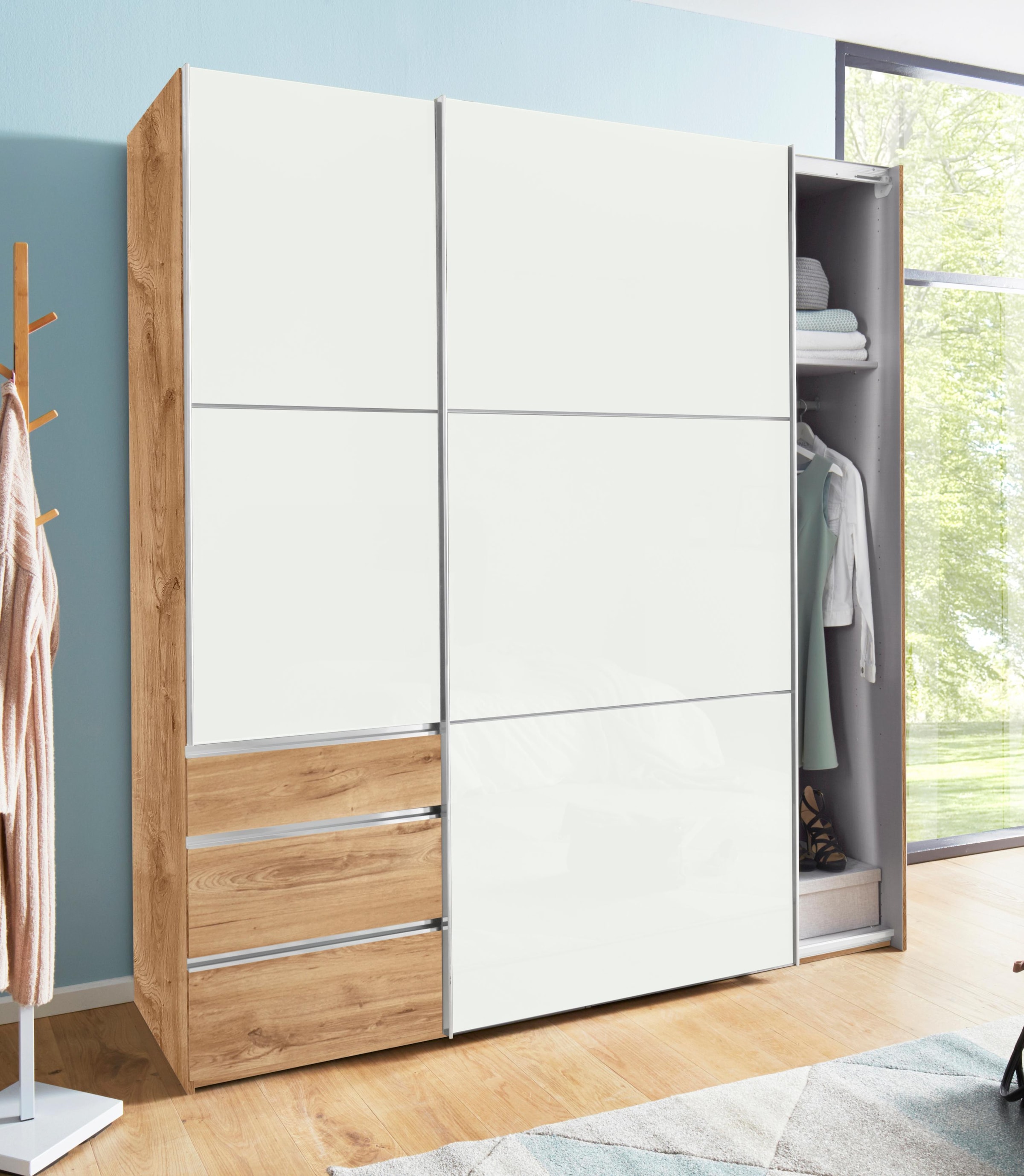 Wimex Schwebetürenschrank »Level by fresh to go«, mit Glastüren