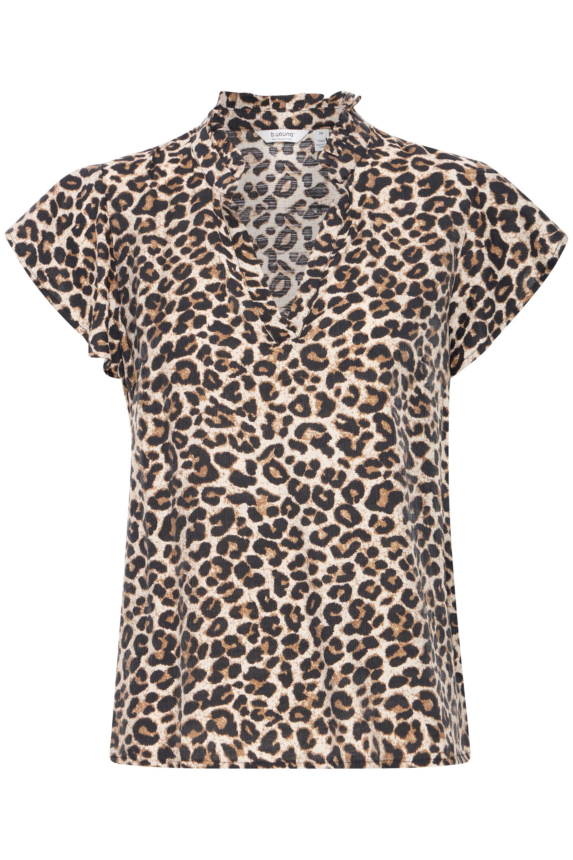 Kurzarmbluse »Kurzarmbluse BYHINVA LEOPARD BLOUSE 2 -«