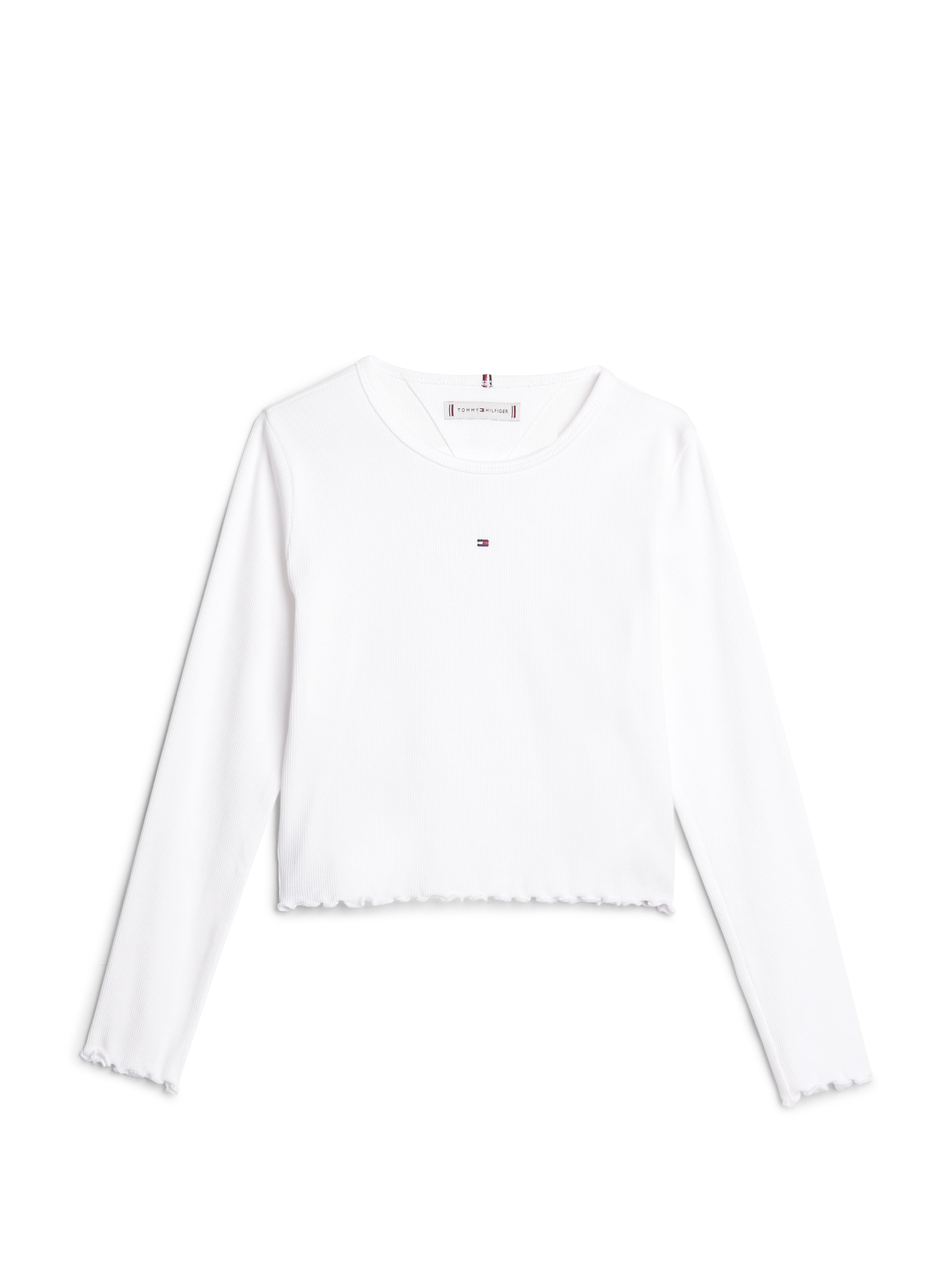 Tommy Hilfiger Langarmshirt »ESSENTIAL RIB TOP L/S«, mit Babylock Saum