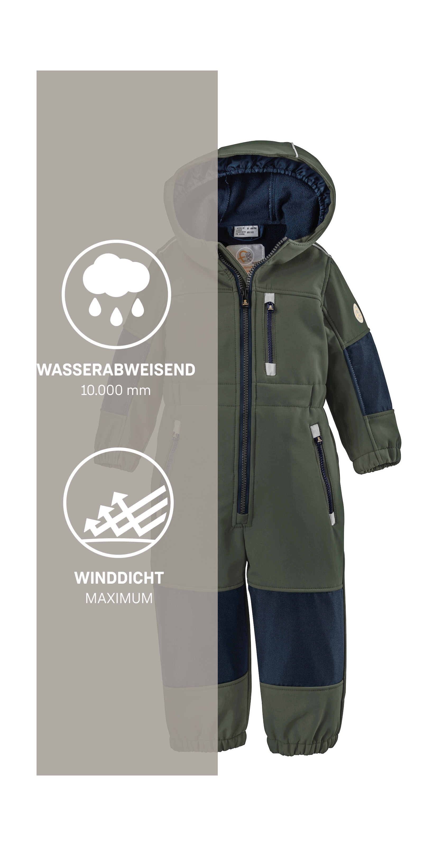first instinct by killtec Overall »FIOW 35 MNS ONPC« Softshellanzug mit Fleece Innen, wasserabweisend, winddicht