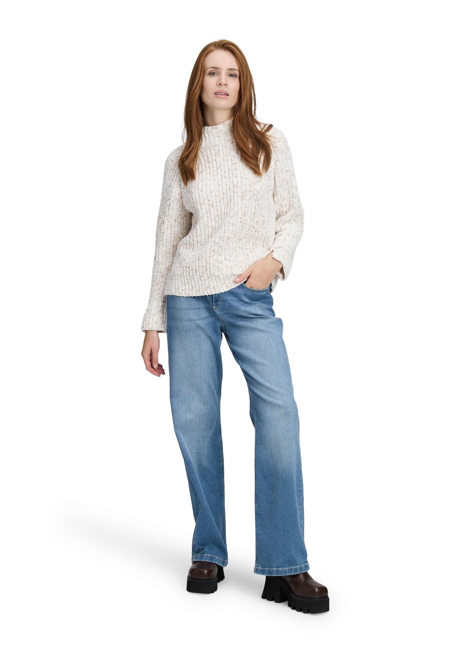 Cartoon Strickpullover »Strickpullover mit Stehkragen«