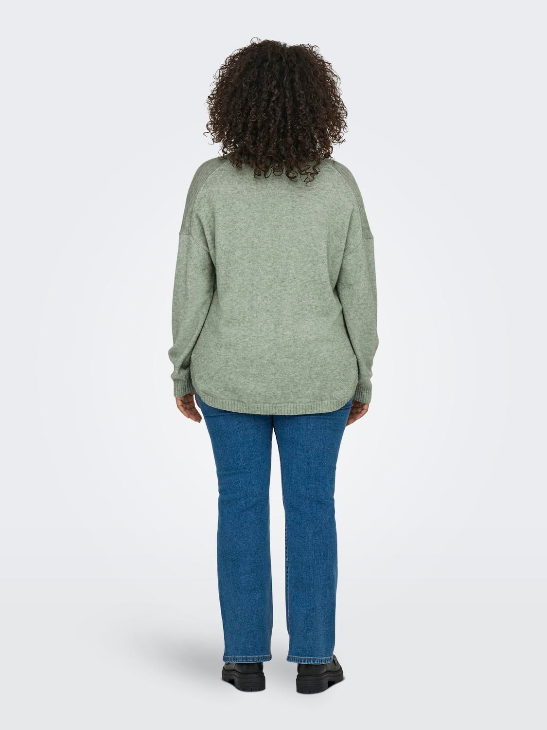 ONLY CARMAKOMA V-Ausschnitt-Pullover »CARMARGARETA LS PULLOVER KNT NOOS«