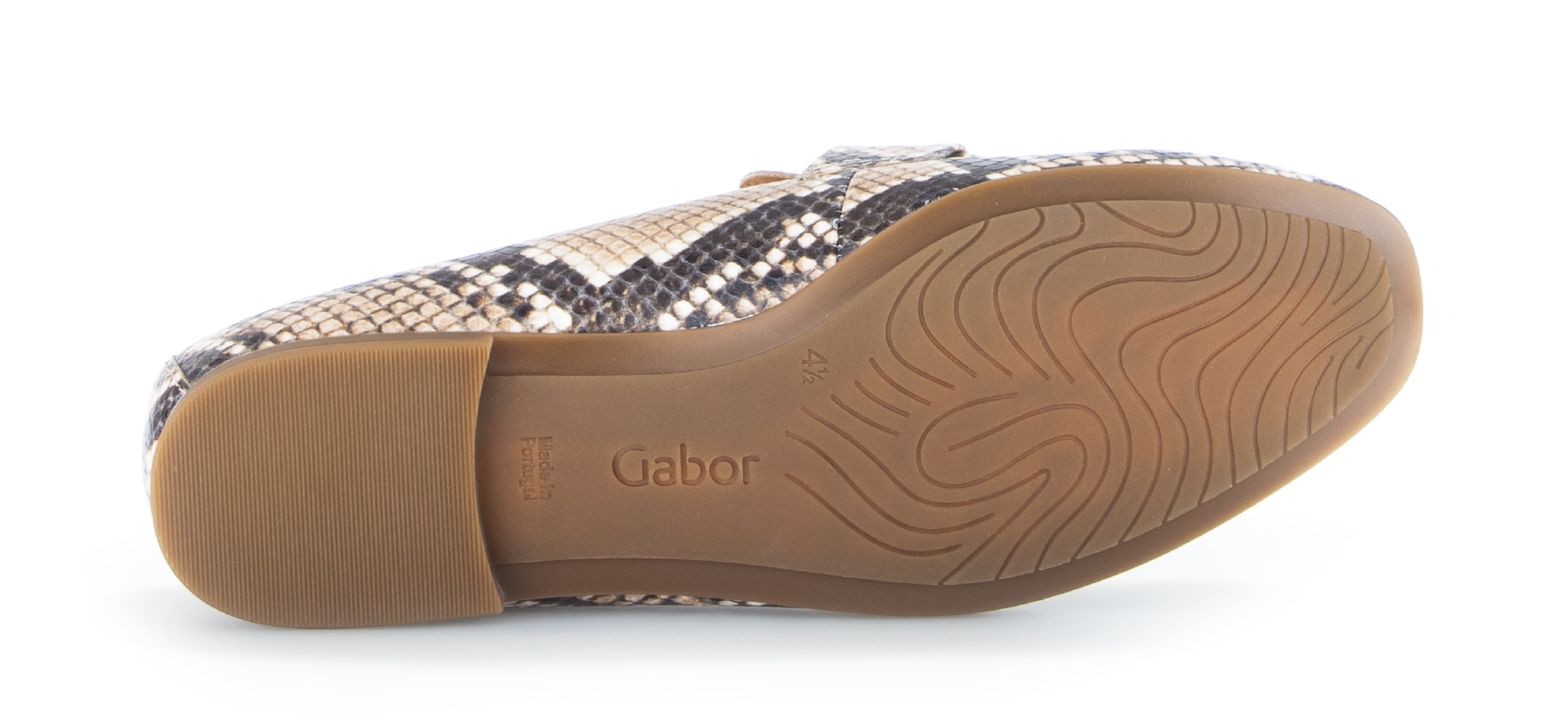 Gabor Slipper  Blockabsatz, Businessschuh mit goldfarbenem Schmuck-Zierriegel