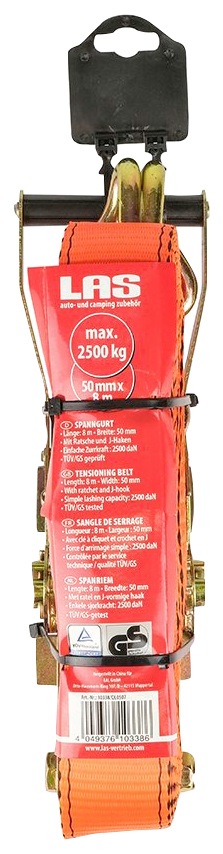 LAS Spanngurt mit Ratsche und J-Haken
