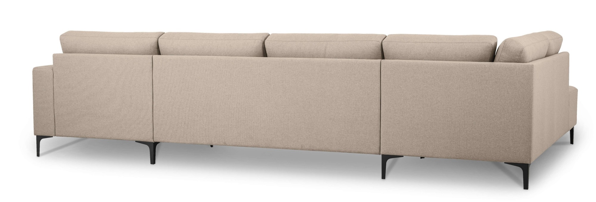 Home affaire Wohnlandschaft »Tournon U-Form, XXL Sofa, Breite 333 cm, Webstoff, Chenille«, Designsofa im nordischen Stil, Wellenunterfederung, Metallfüße