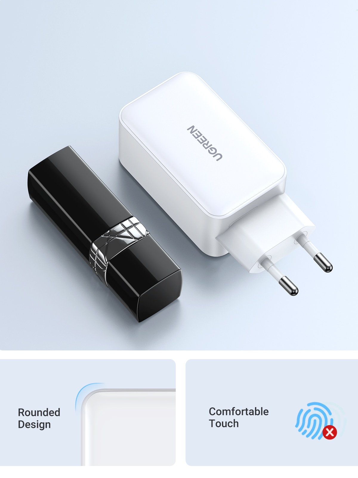UGREEN Schnelllade-Gerät »Nexode USB-A+2*USB-C 65W GaN Tech Fast Charger CD244«, (1 St.)