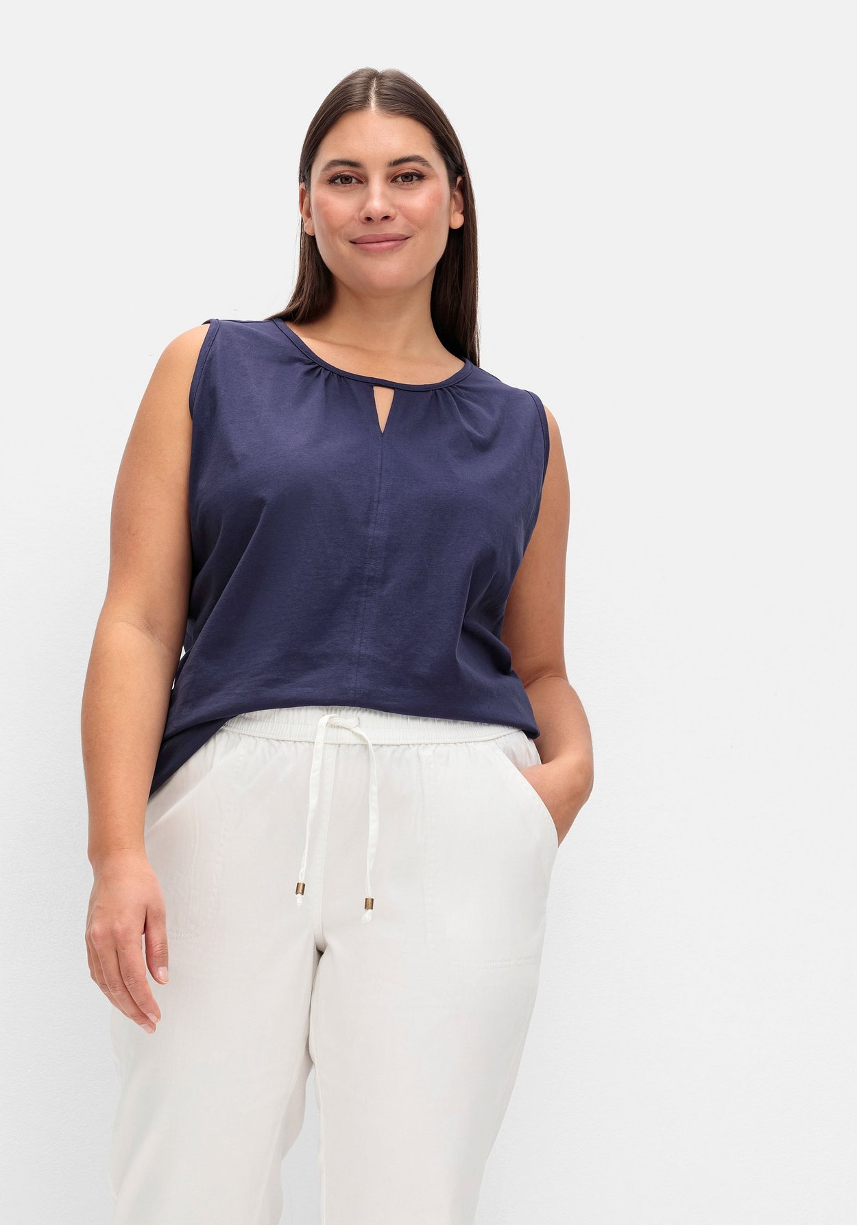 Sheego Schlupfjeans »Jeans mit gesmoktem Rundum-Dehnbund«
