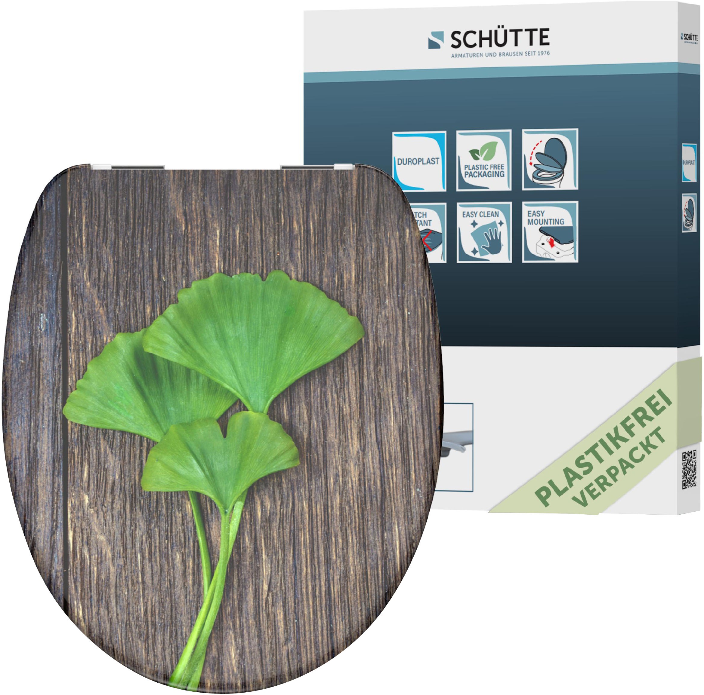 Schütte WC-Sitz »Gingko & Wood«, Duroplast,mit Absenkautomatik