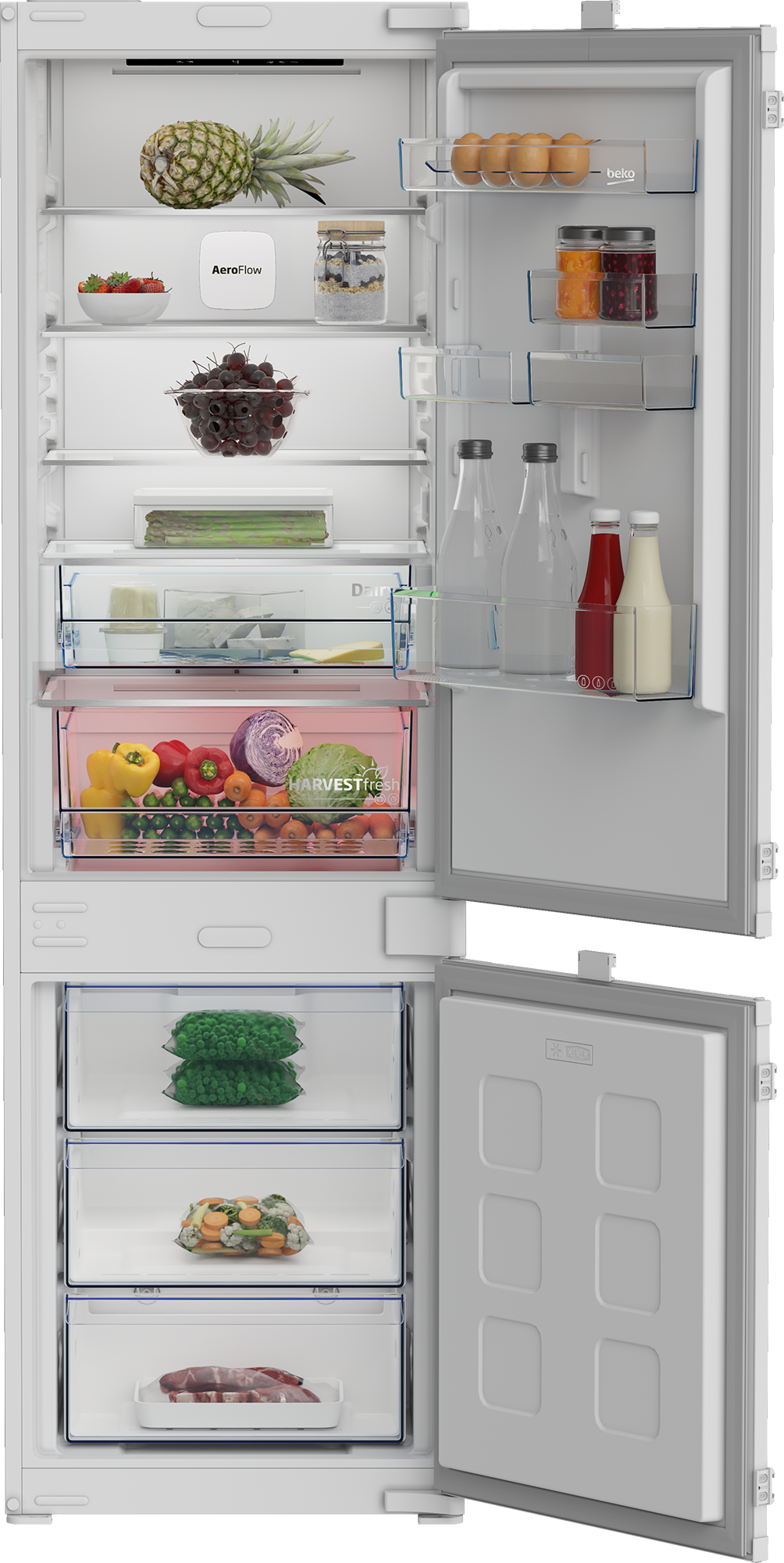 BEKO Einbaukühlgefrierkombination »B7BCNA296HS« 177,5 cm hoch 54 cm breit NoFrost – nie wieder abtauen!