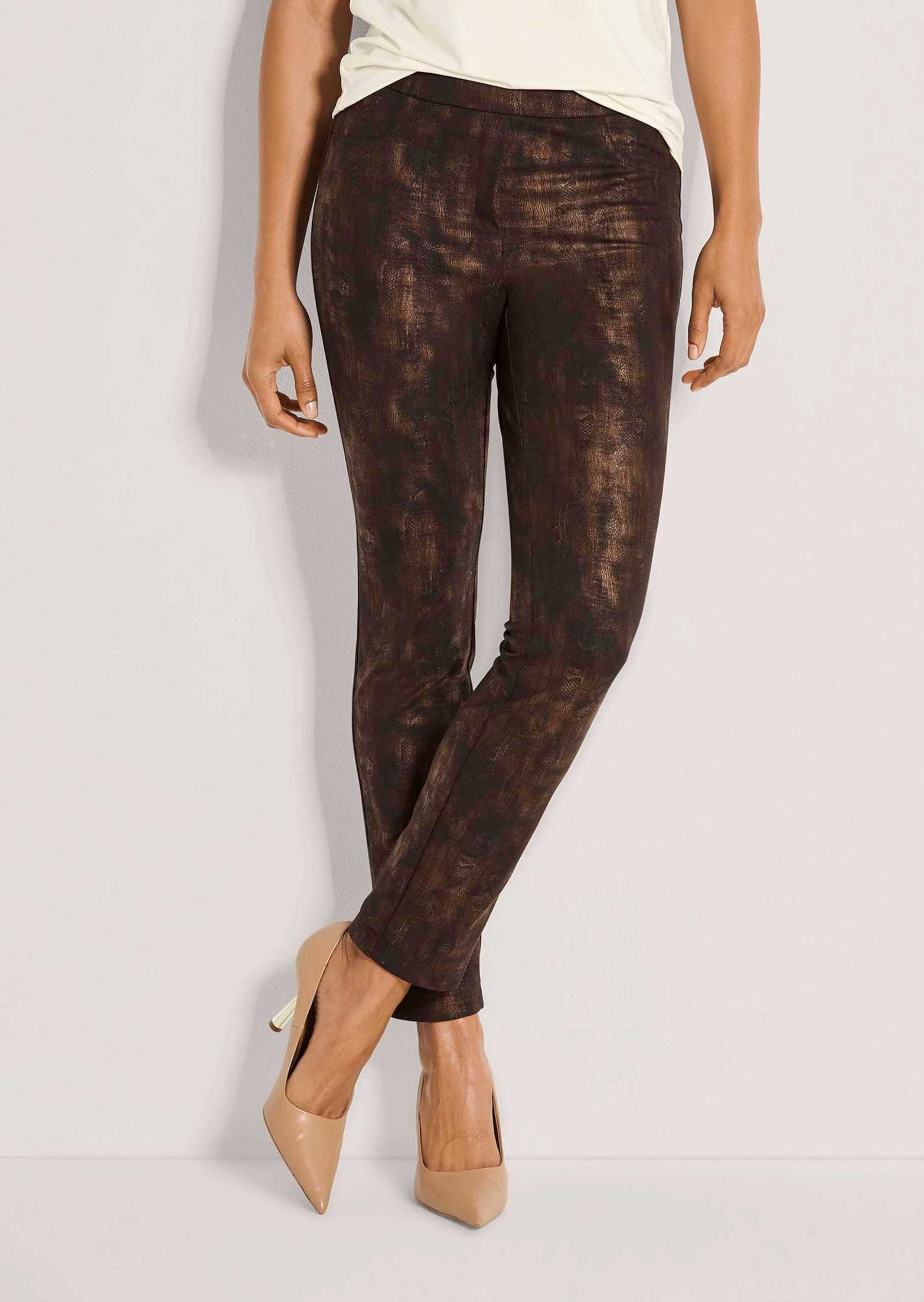 MADELEINE Jerseyhose »Hose Schmale Hose mit Animal-Print«