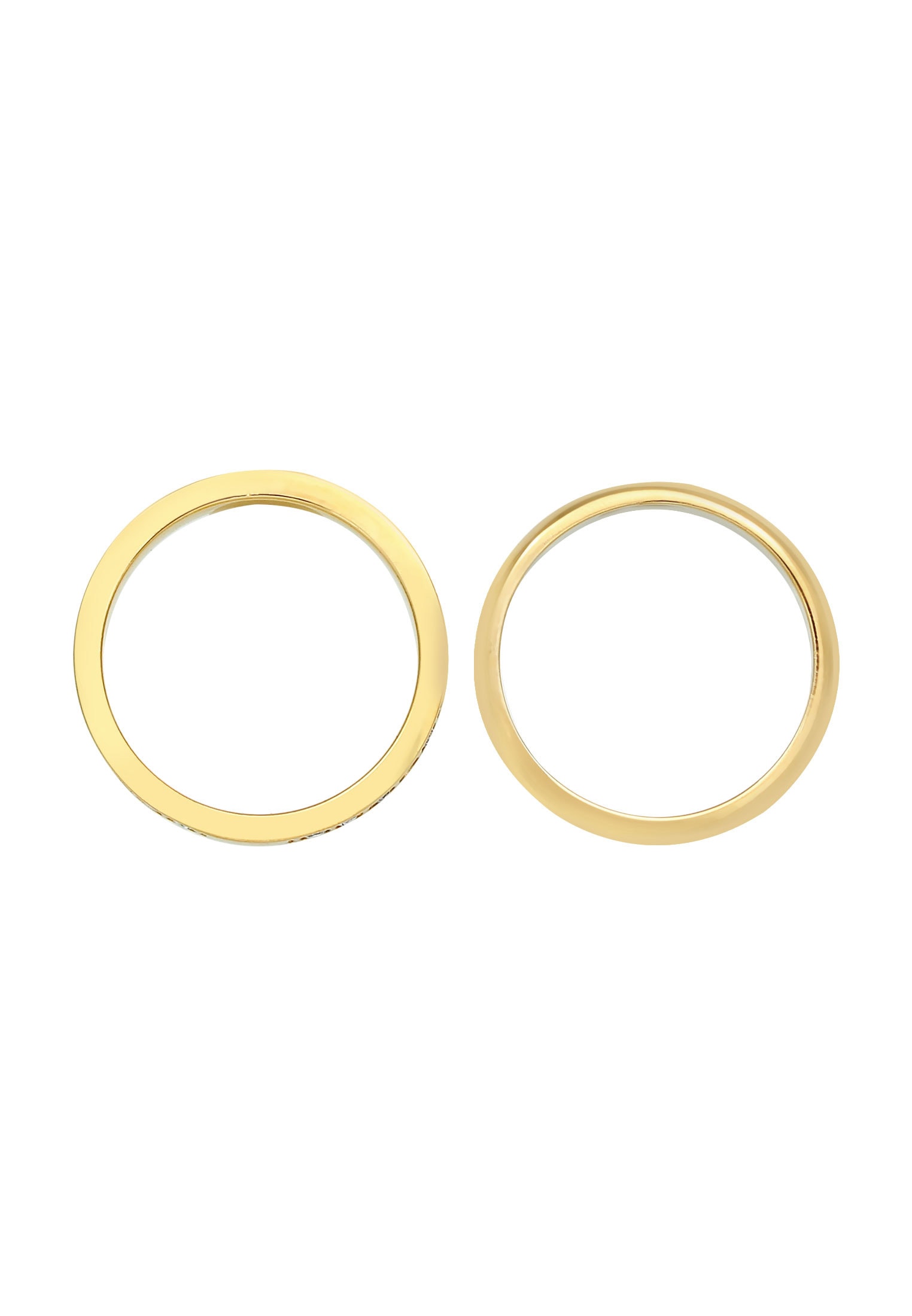 Elli Ring-Set »Ring Kristalle Memoire Bandring Basic (2 tlg.) 925 Sterling Silber«