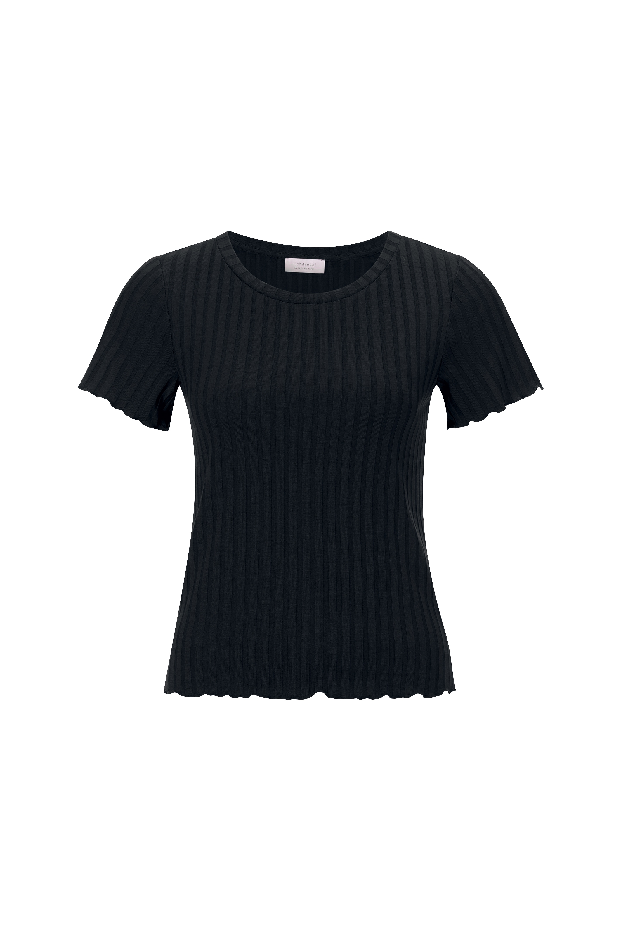 RICHROYAL Kurzarmshirt, Mit gewelltem Saum an Rumpf und Ärmeln