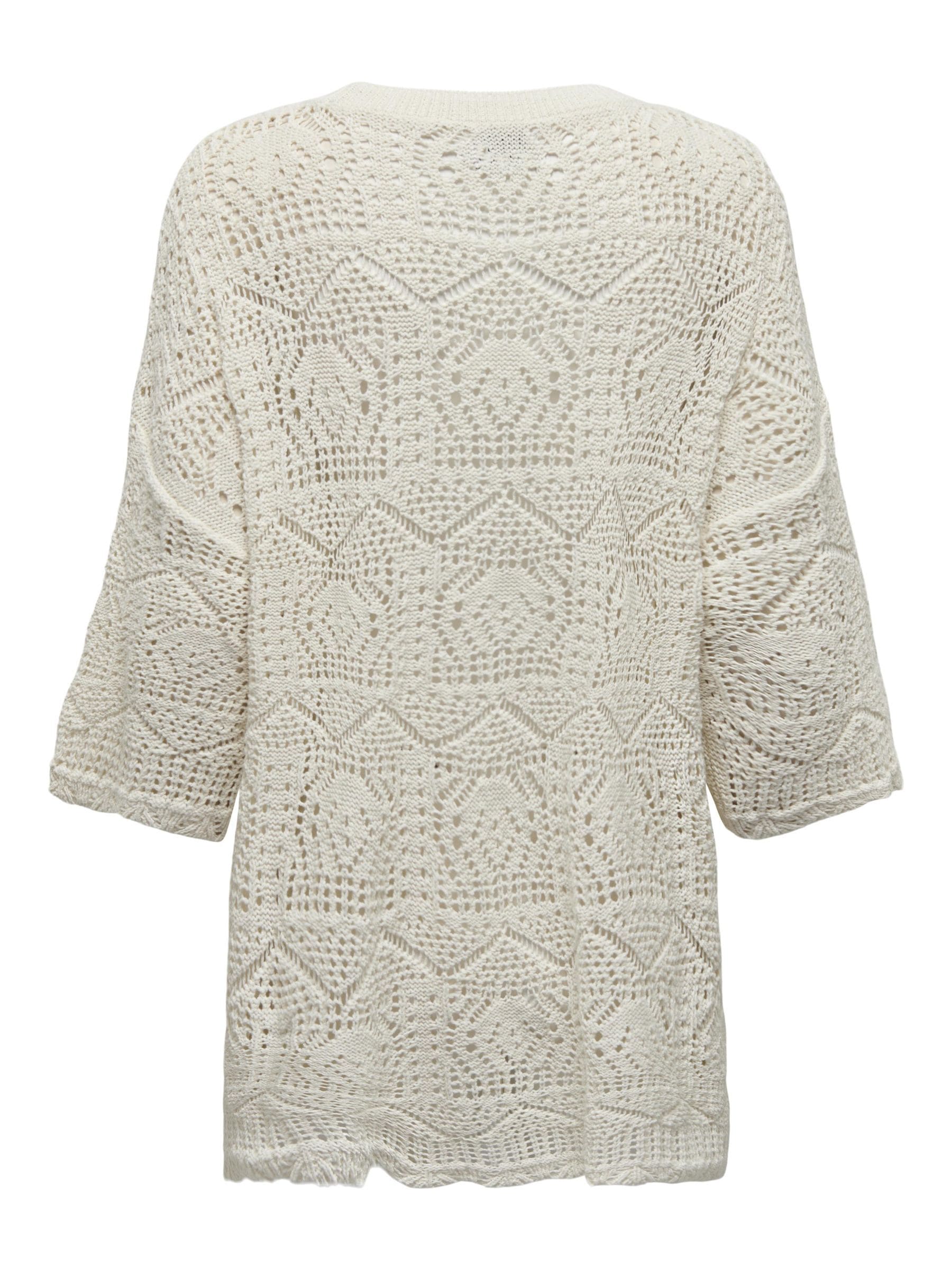 ONLY Rundhalspullover »ONLBEACHIE LIFE SS LOOSE O-NECK NOOS KNT«