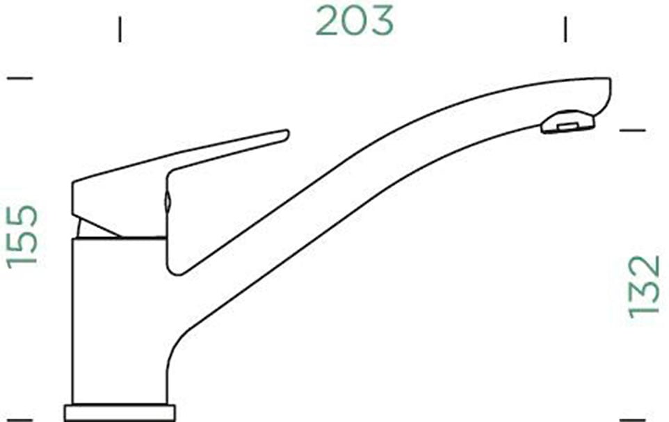 Schock Küchenarmatur »Daja« Hochdruck, Festauslauf, Schwenkbereich 360°