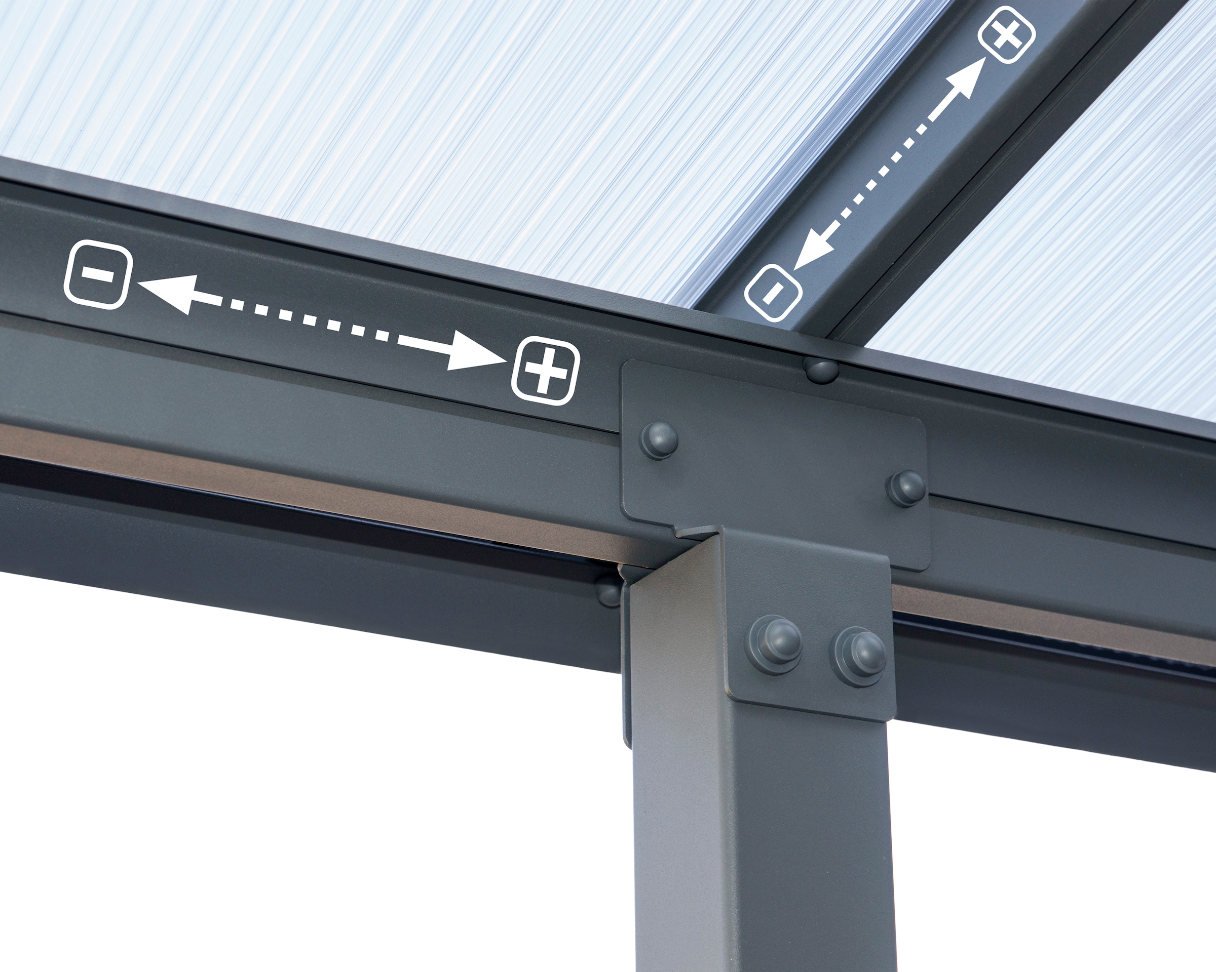 Palram - Canopia Terrassendach »Olympia 3x8.5«, BxT: 860x295 cm