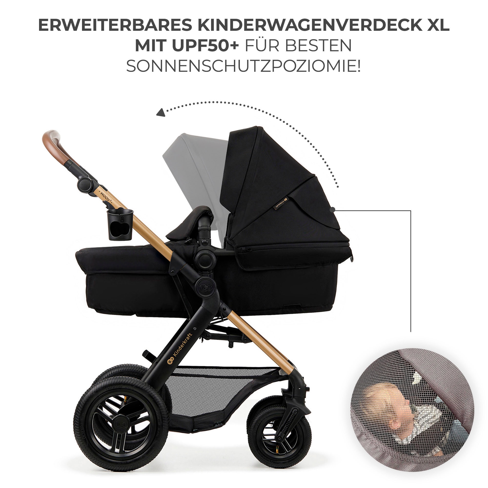 Kinderkraft Kombi-Kinderwagen »MOOV 2 4in1 AIR« 27 kg mit Luftreifen