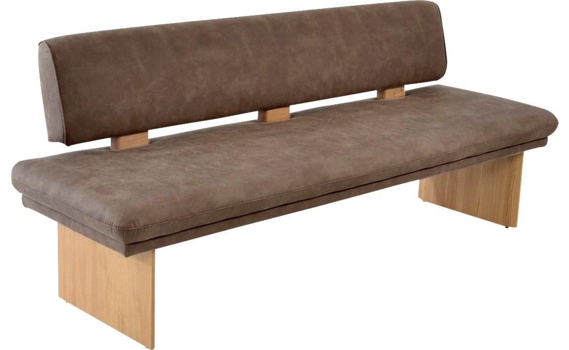K+W Komfort & Wohnen Polsterbank »Longbeach«, (1 St.), Spitzkissenoptik im Sitz, wahlweise in der Breite 204cm oder 224cm