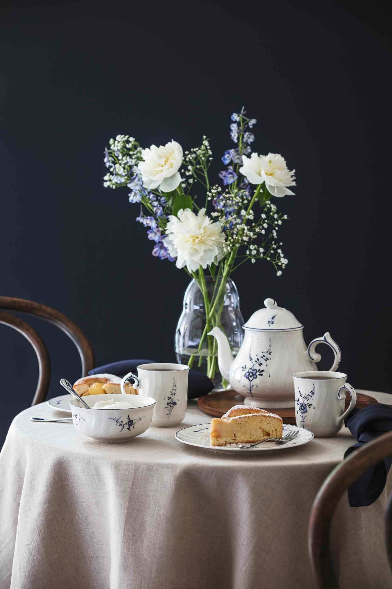 Villeroy & Boch Tasse »Teetassen Vieux Luxembourg 150 ml 6er Set weiß-blau« Spülmaschinenfest, Mikrowellensicher