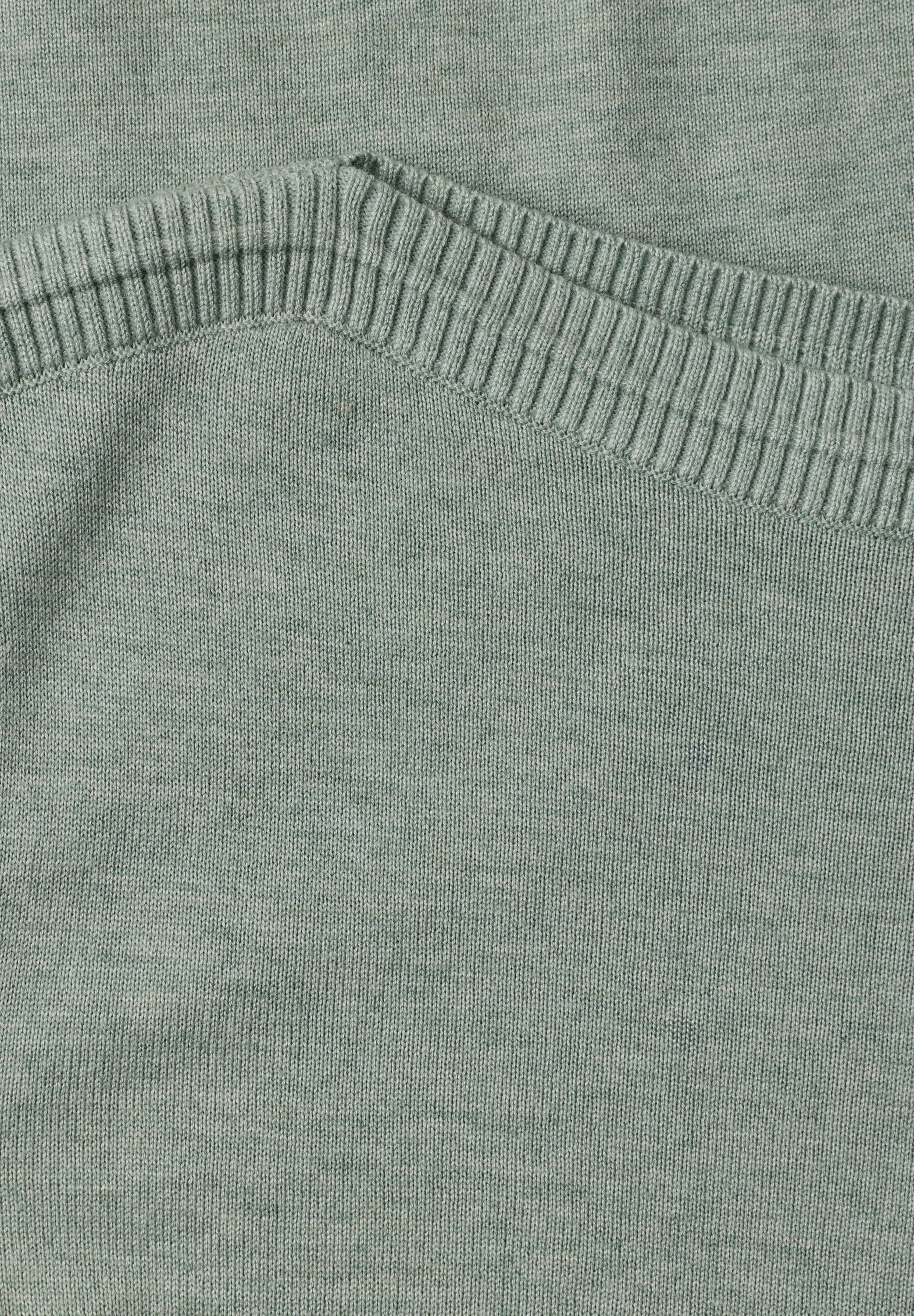 STREET ONE Strickpullover Feinstrick mit U-Boot-Ausschnitt / Viskose