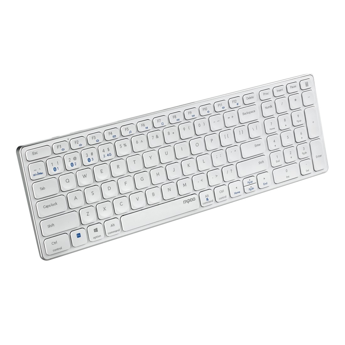 Rapoo Wireless-Tastatur »E9700M kabellose Tastatur, Bluetooth, 2.4 GHz« (Fn-Tasten | Ziffernblock)