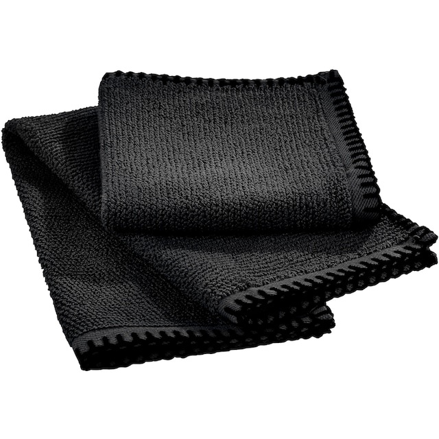 4 »Deluxe Ziernaht Set 2x Handtücher, mit Uni 2 Zwirnfrottee, Prime«, Set, Farben, Badetücher done.® Handtuch tlg., einfassender &