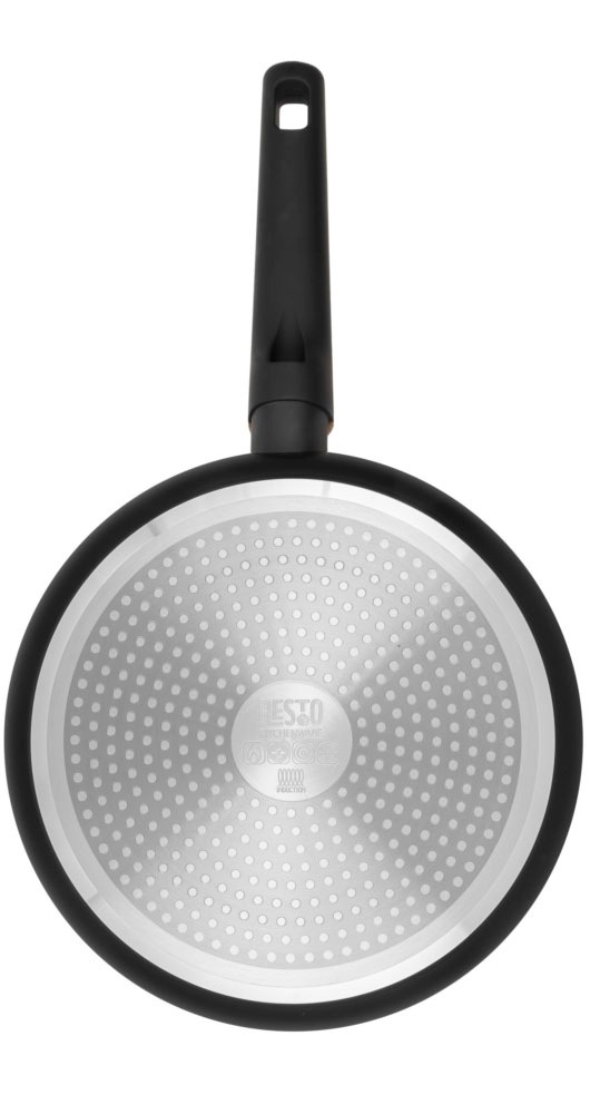 RESTO Kitchenware Bratpfanne »Mon, Universalpfanne antihaftbeschichtet und spülmaschinenfest«, Aluminium, (1 tlg.), mit verstärktem Boden und ergonomischem Griff in Holzoptik