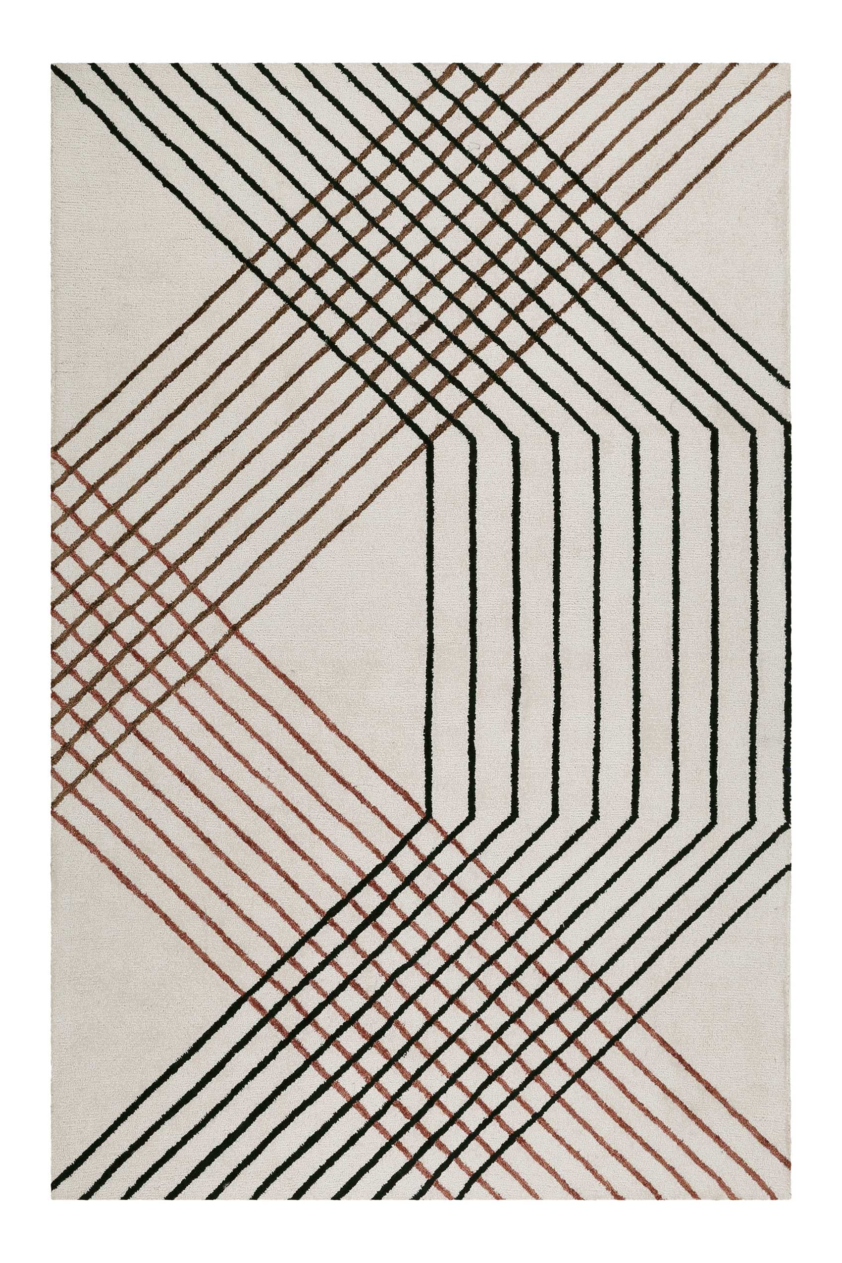 Esprit Teppich »Bass  ESP-39865«, rechteckig, 8 mm Höhe, modern, nachhaltig, handgetuftet, Linien Muster, Wohn-, Schlafzimmer