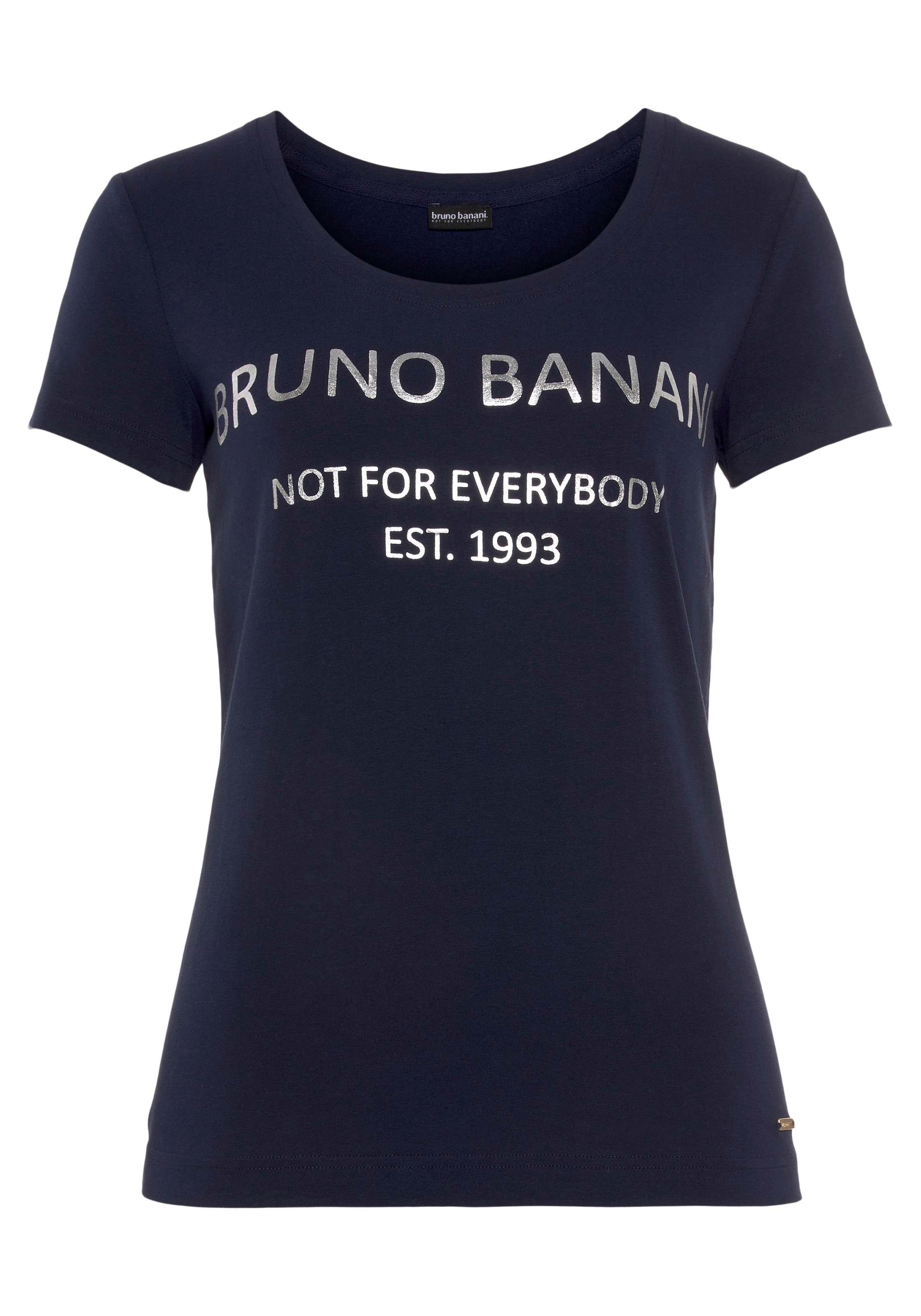 Bruno Banani T-Shirt, Logodruck NEUE ♕ mit KOLLEKTION goldfarbenem bei