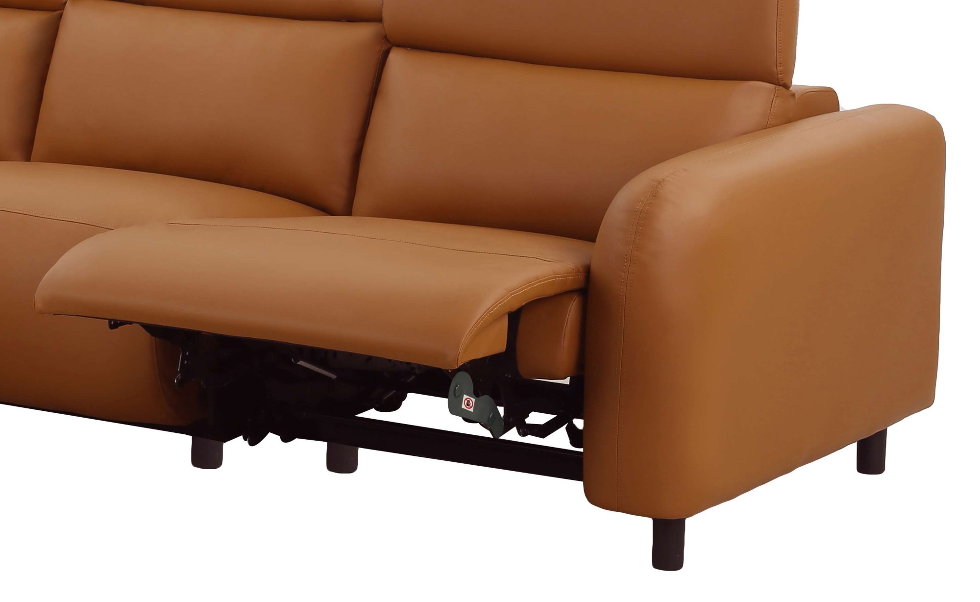Home affaire Ecksofa »SKAANE Lederoptik, L-Form, 274 cm, manuelle u. elektrische Funktion,«, rundes Design, Kopfteilverstellung, Federkernpolsterung