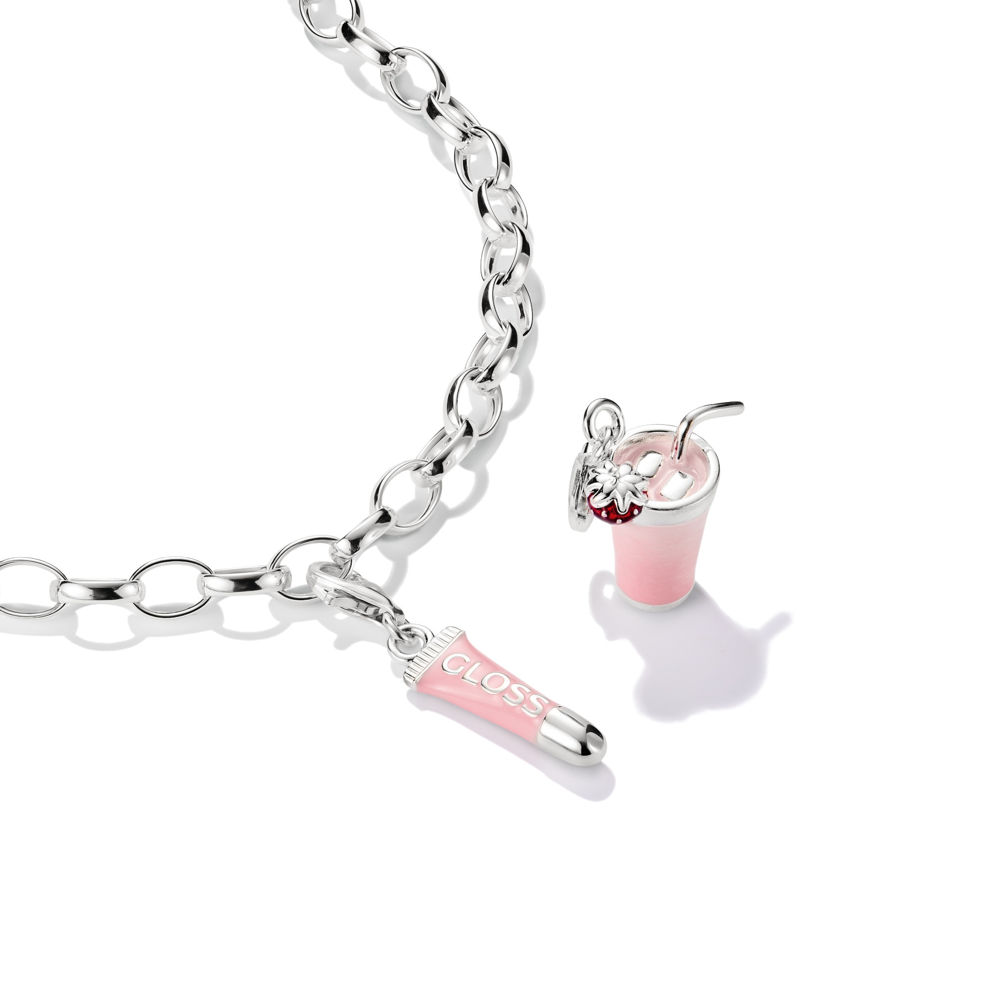 THOMAS SABO Charm-Einhänger »Charm Pink Matcha - Original« Emaille