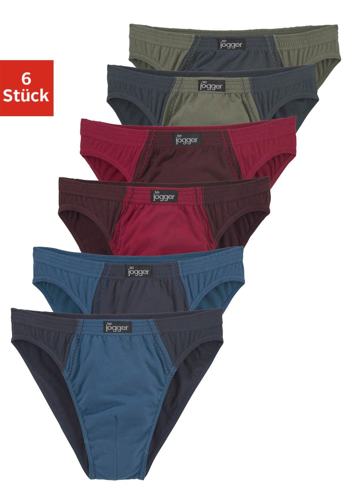 Slip, jogger® ♕ (Packung, in schöner St.), bei 6 Farbkombinationen schönen Basic le