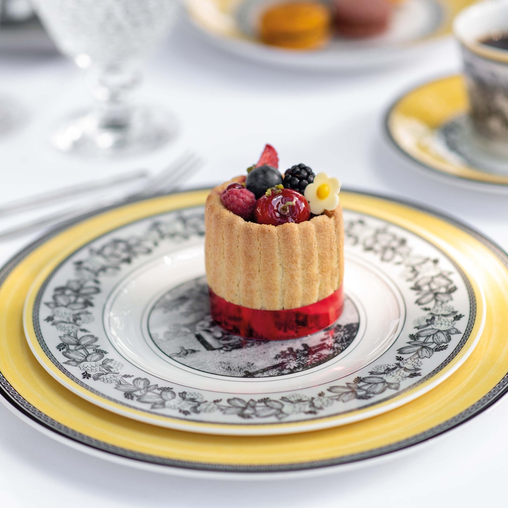 Villeroy & Boch Frühstücksteller »Frühstücksteller Audun Ferme ø 21,6 cm weiß-grau-gelb«