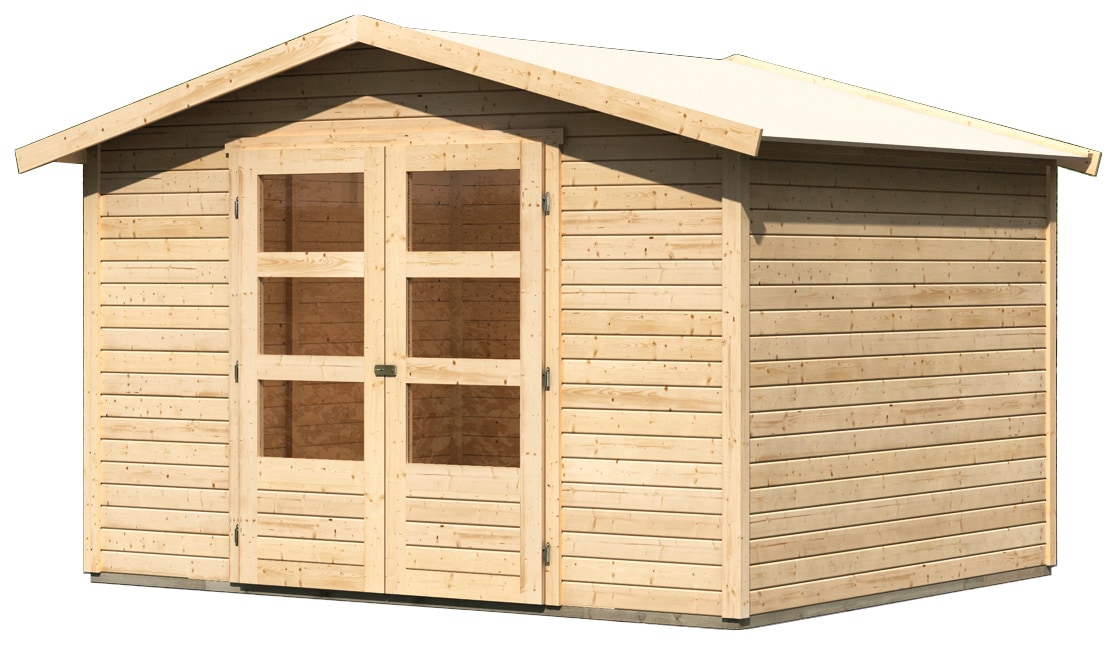 Karibu Gartenhaus »Amberg 5« naturbelassen oder anthrazit, mit Boden