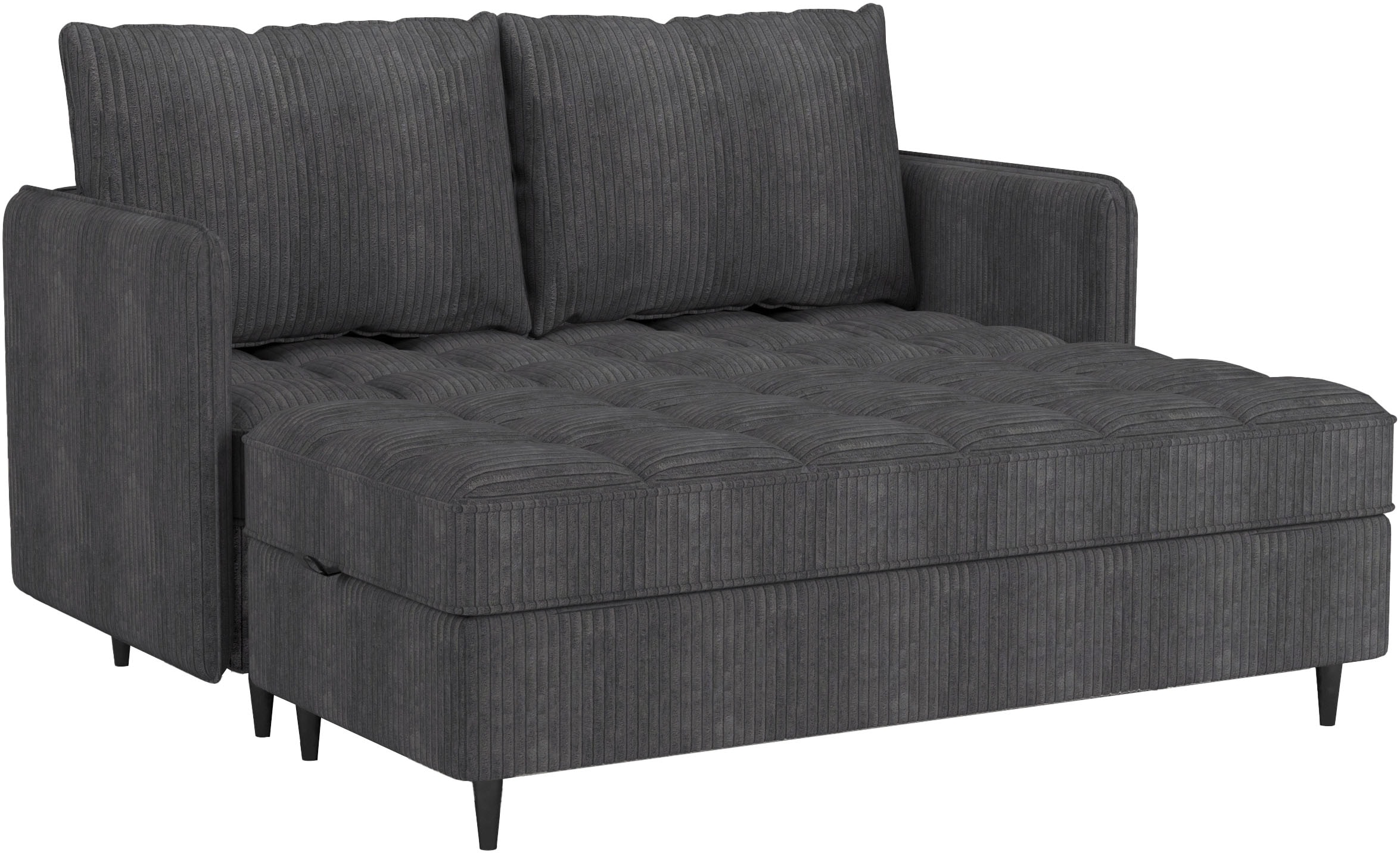 Dorel Home Ecksofa »LINDHUS, L-Form, verschiedene Stellvarianten, Modulsofa« Recamiere, Stauraum, Cord und Chenille-Bezug