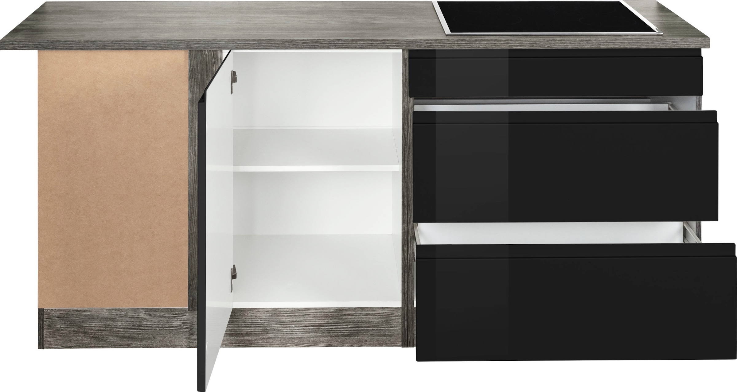 KOCHSTATION Winkelküche »KS-Virginia« Stellbreite 230/190 cm, ohne E-Geräte