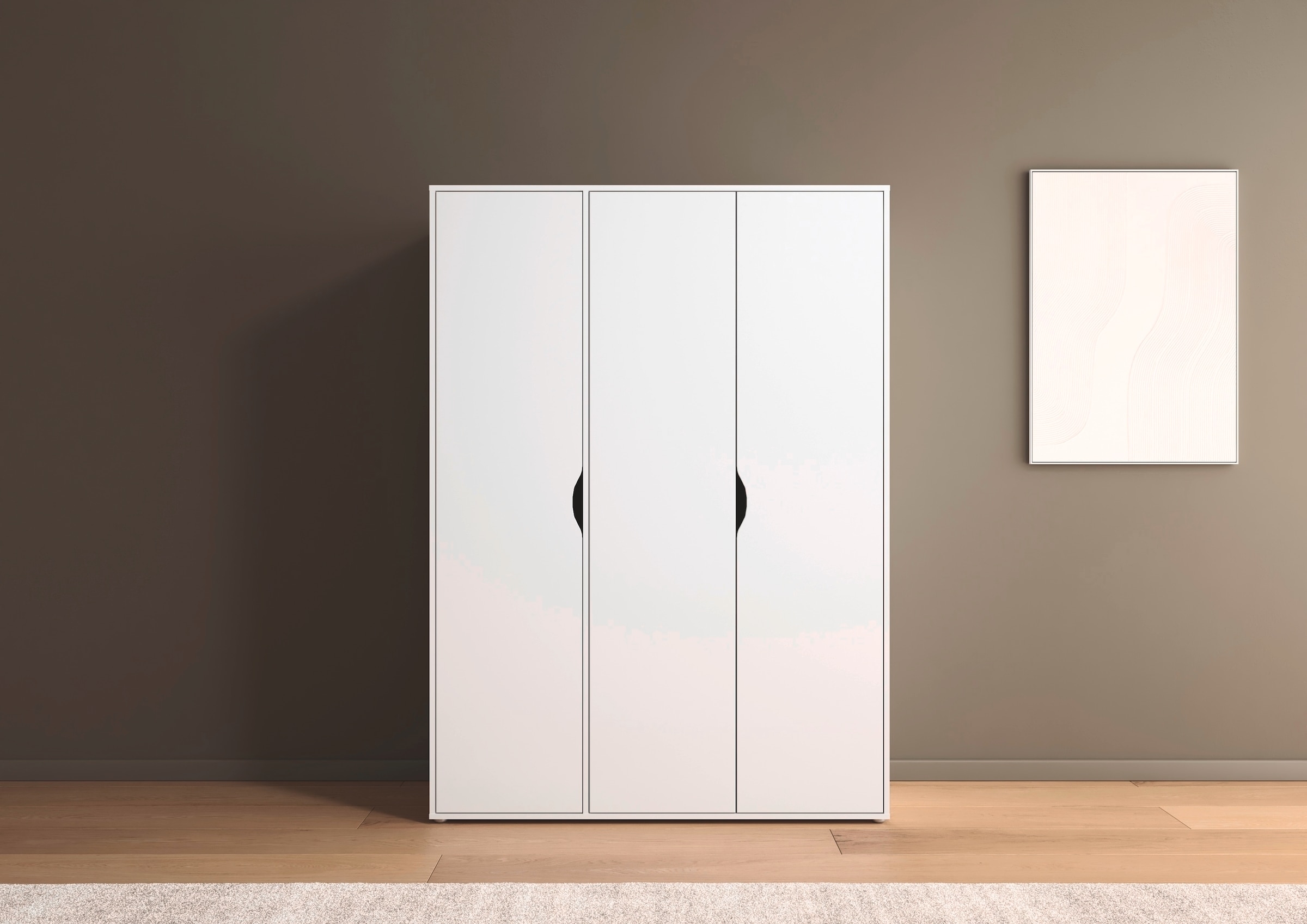 rauch Drehtürenschrank »Kleiderschrank Schrank Garderobe Wäscheschrank NARAI viel Stauraum« in 3 verschiedenen Ausstattungen BASIC/CLASSIC/PREMIUM,  Griffausfräsungen für eine grifflose Optik TOPSELLER MADE IN GERMANY