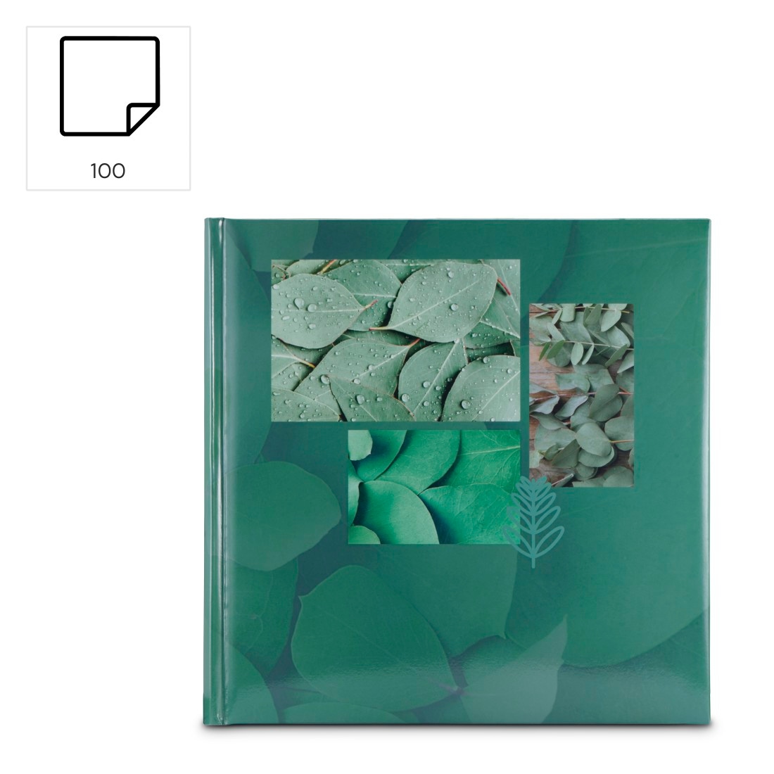 Hama Fotoalbum »Fotoalbum Jumbo Bildformat 30x30 cm, 100 weiße Seiten, Leaves« Zum Selber Einkleben, Selbstgestalten, elegantes Design