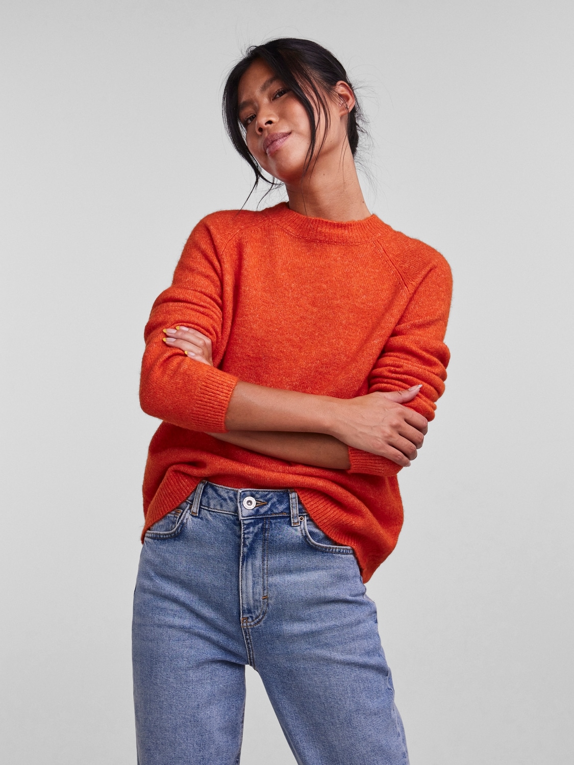 pieces Strickpullover »PCJULIANA LS O-NECK KNIT NOOS BC«
