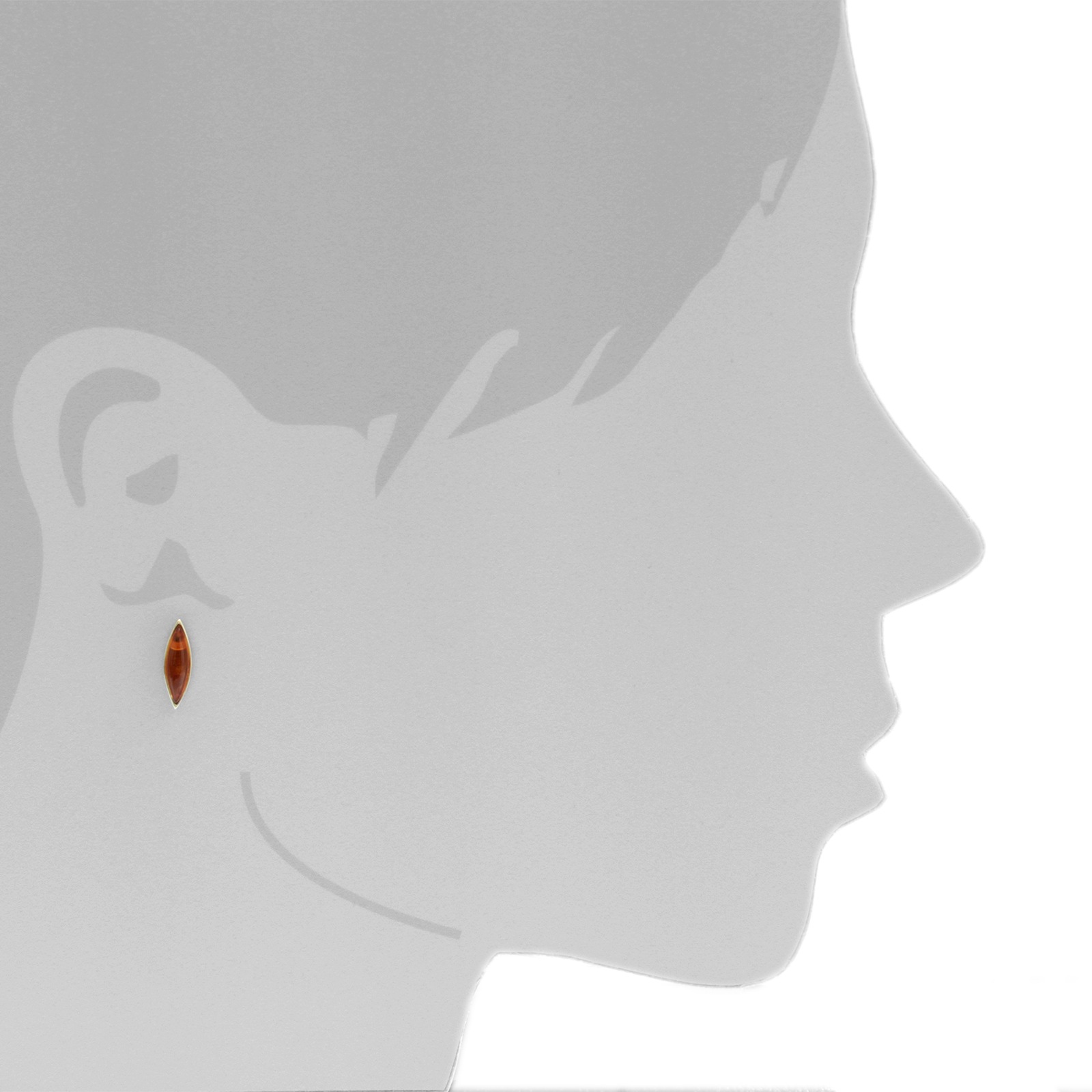 OSTSEE-SCHMUCK Paar Ohrstecker »- Caja - Gold 585/000 - Bernstein«