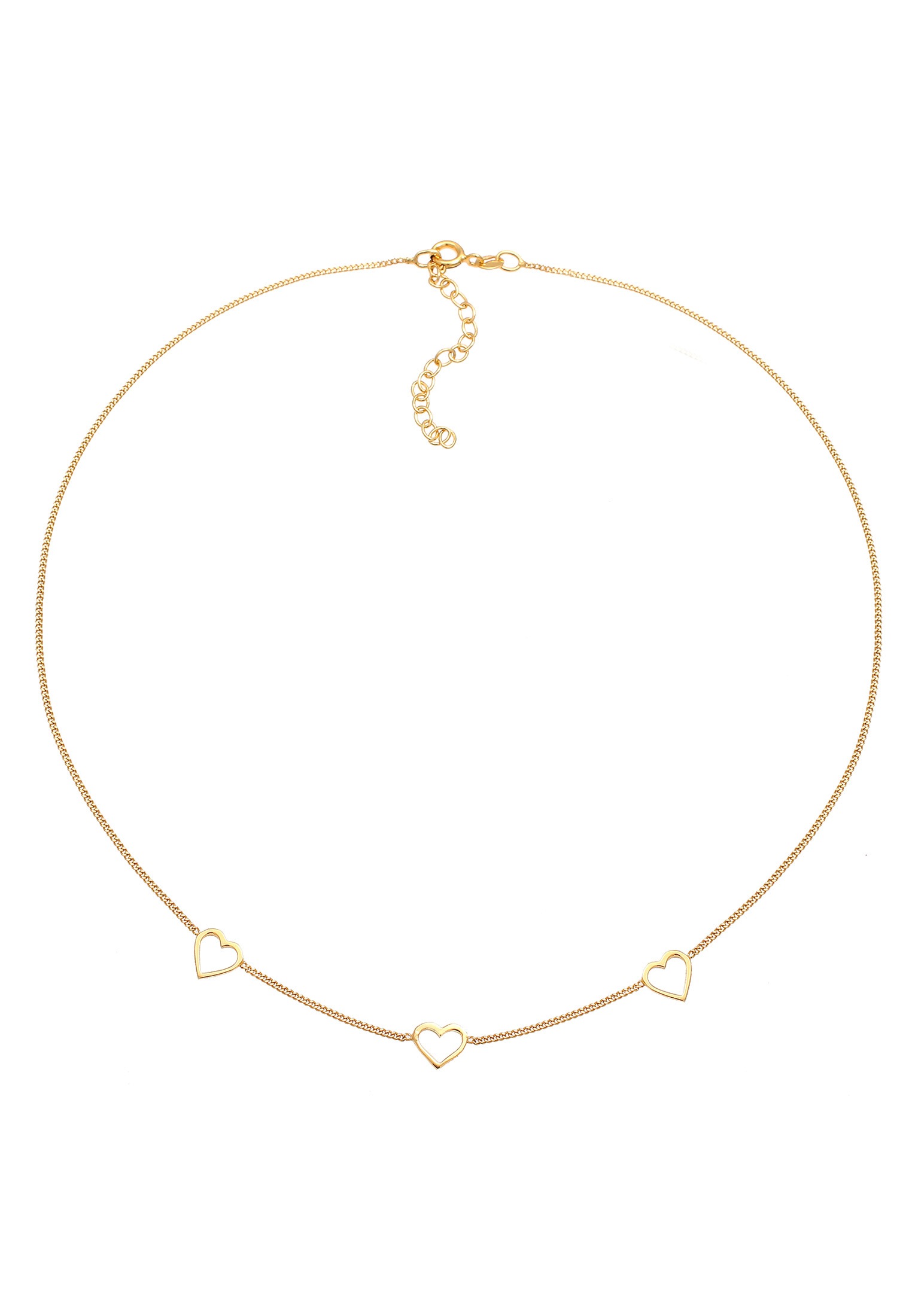 Elli Choker »Halskette Choker Herz Cut Out Liebe Romantik 925 Silber«