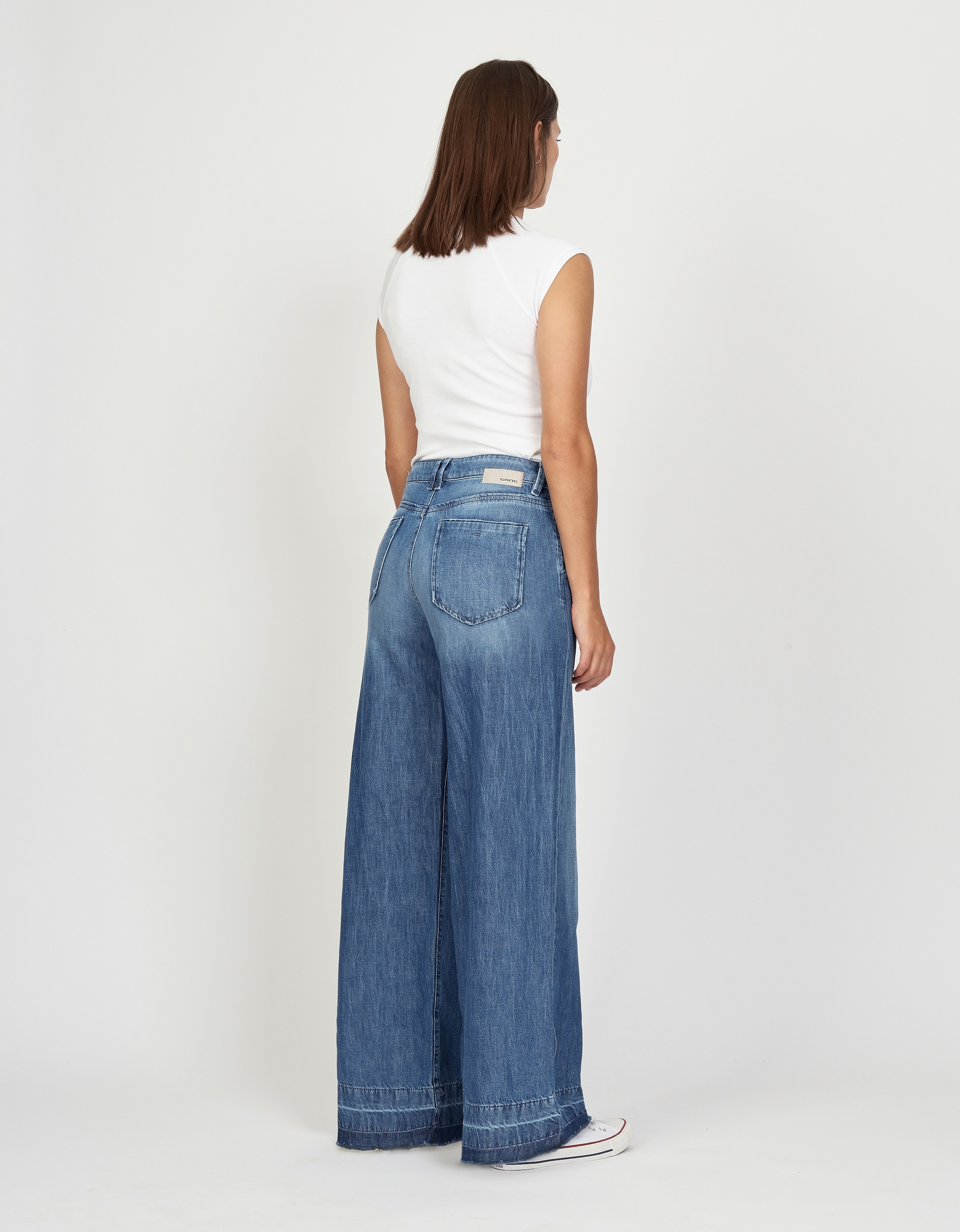 GANG Weite Jeans »94MONA«, mit weitem Bein und offenen Saumabschluss