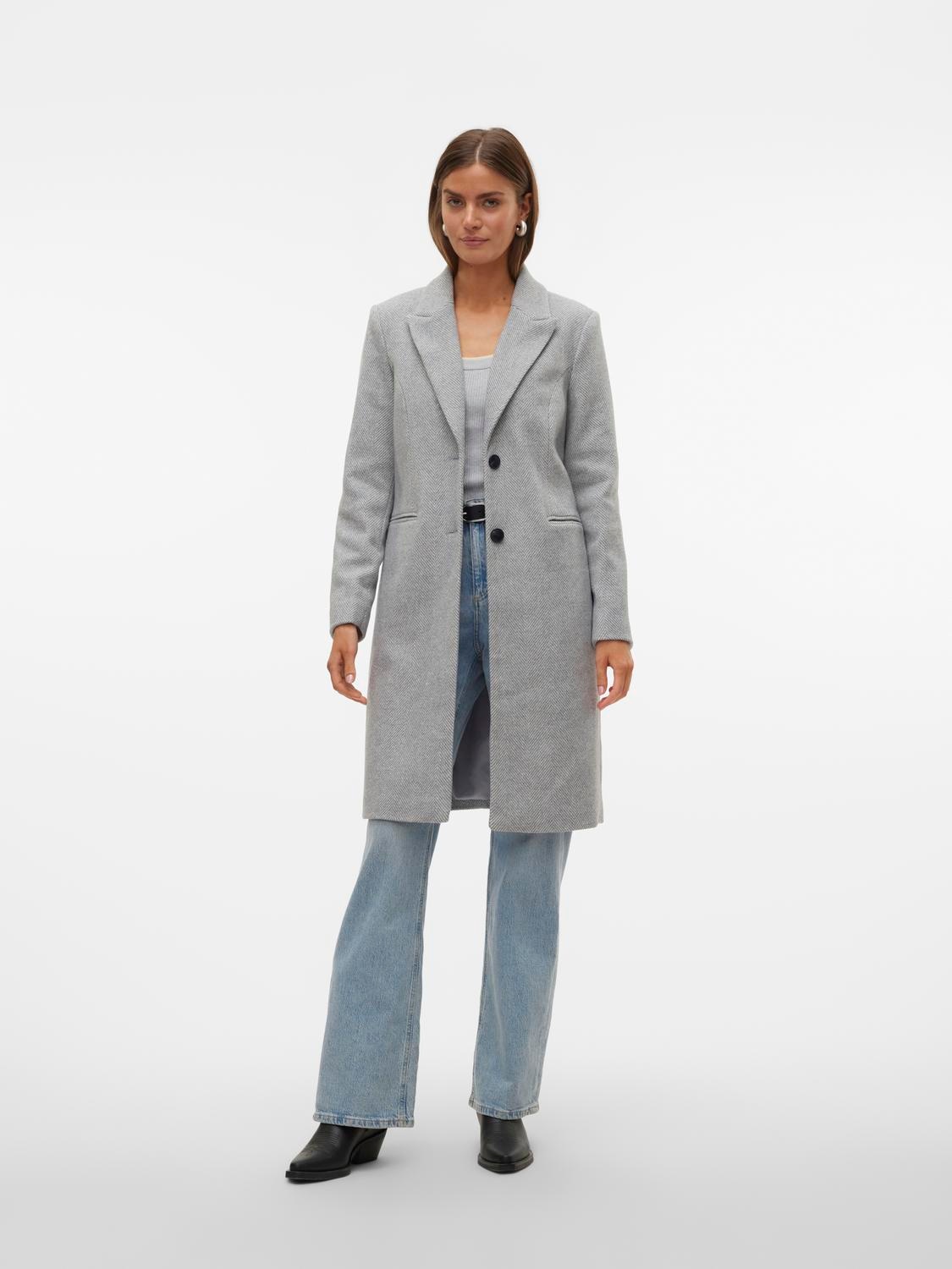 Vero Moda Langmantel »VMBLAZA HERINGBONE LONG WOOL COAT GA BOO«