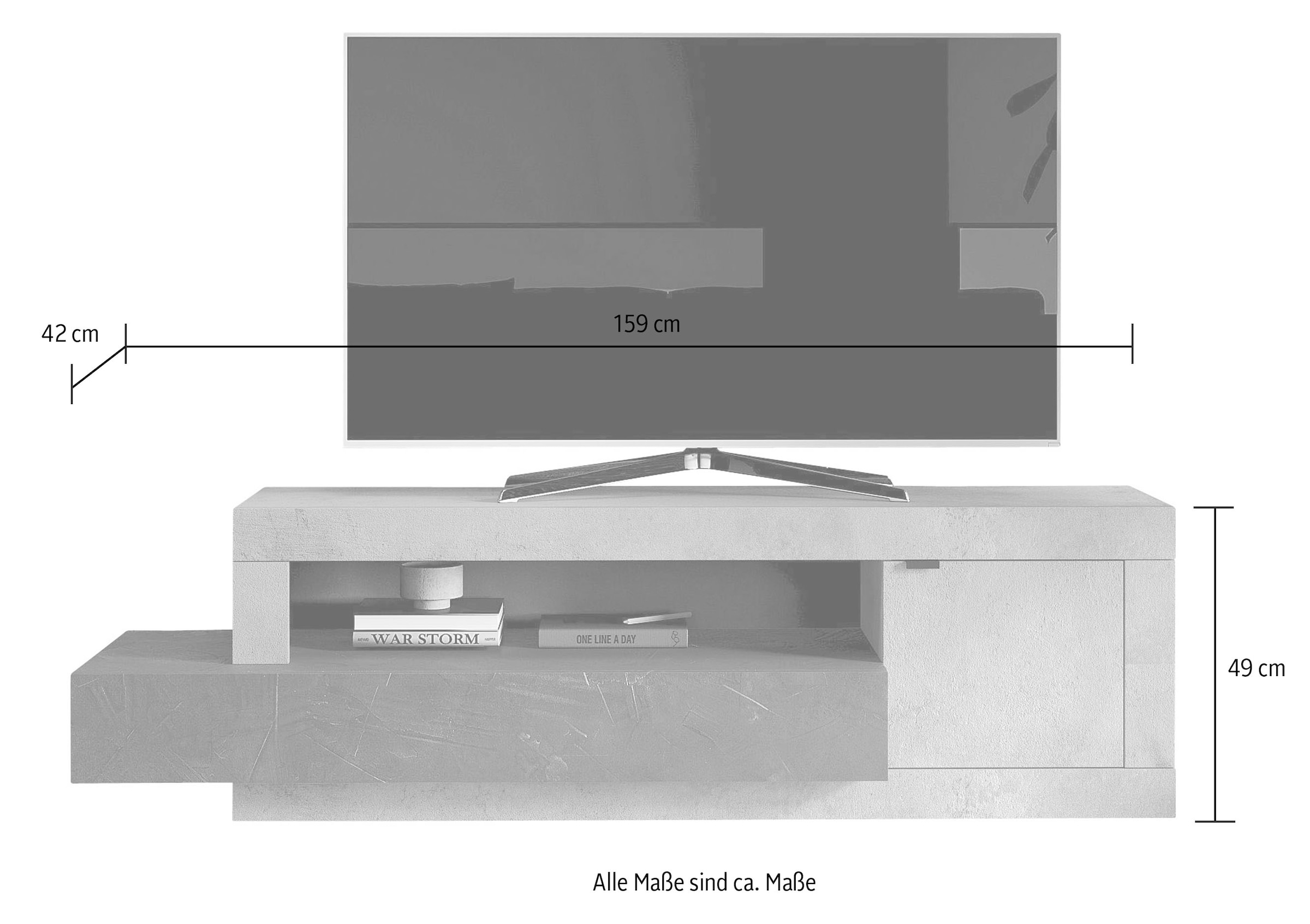 INOSIGN Lowboard »Freedom« Breite 159 cm mit 1 Tür und 1 Schubkasten