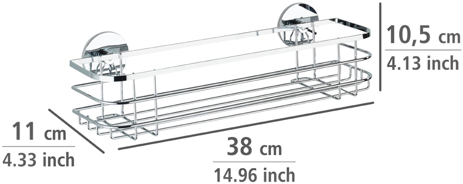 WENKO Badregal »Turbo-Loc®« Badregal, befestigen ohne Bohren, Turbo-Loc®, rostfreier Edelstahl