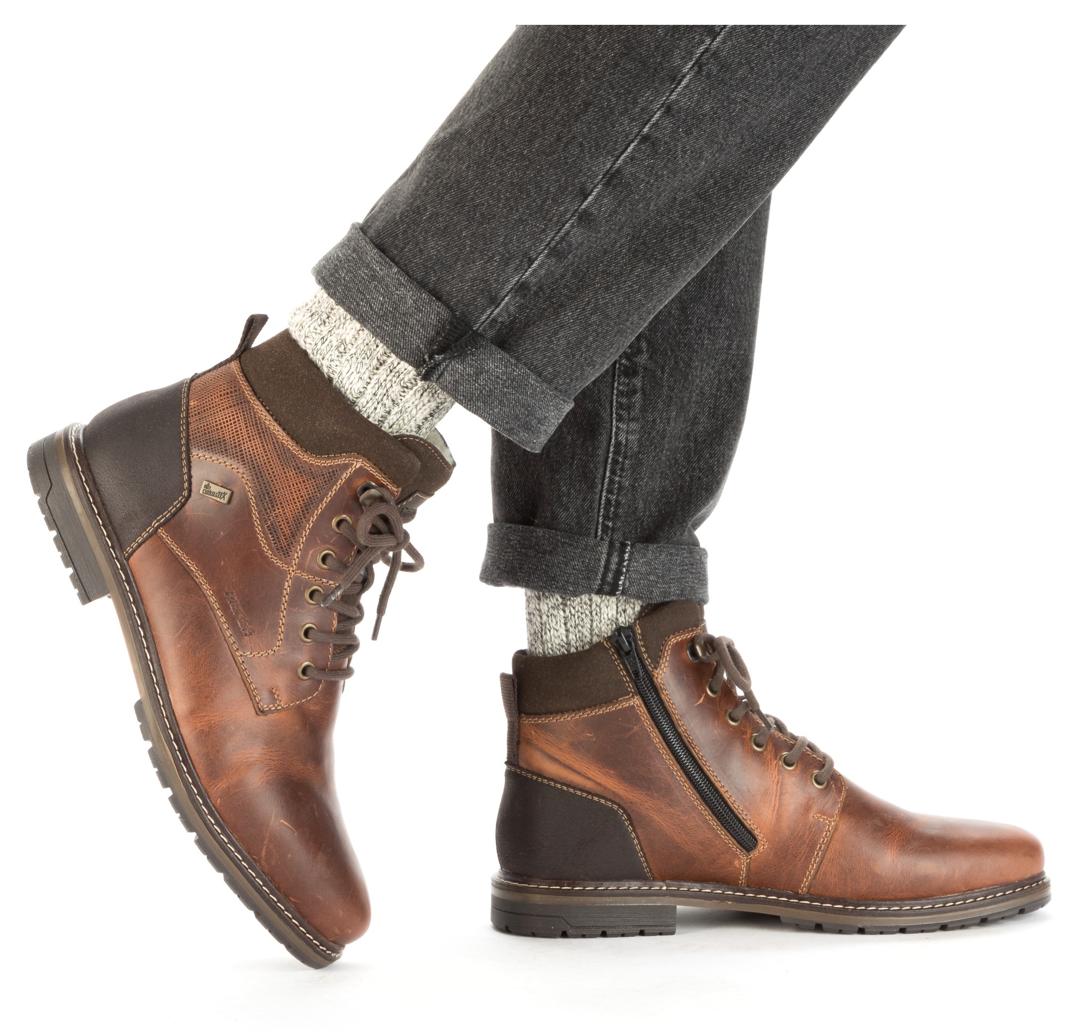 Rieker Winterstiefelette  , Schnürstiefel, Business Schuh mit wasserabweisender TEX-Membran