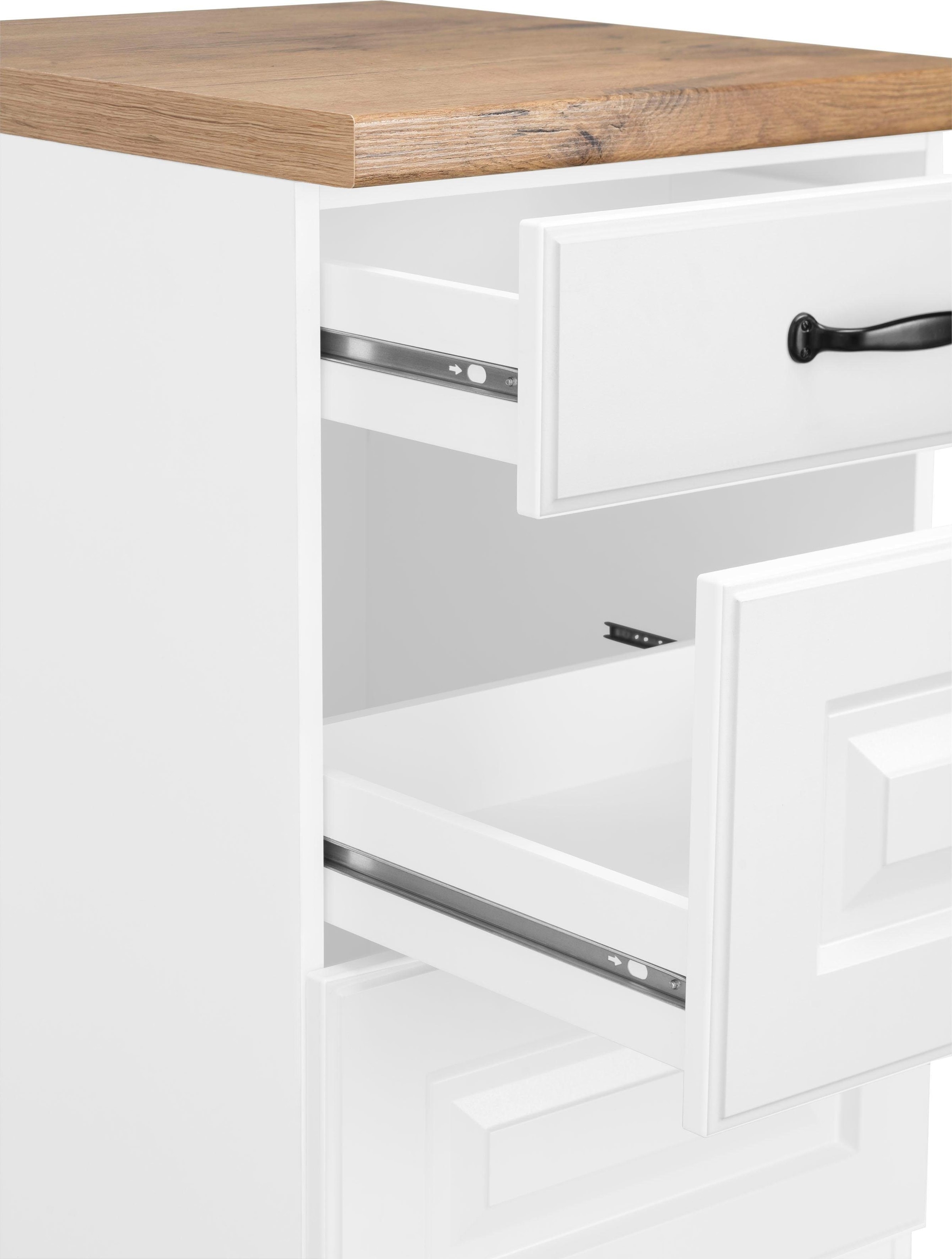 wiho Küchen Unterschrank »Erla« 50 cm breit, mit 2 großen Auszügen, inkl. Arbeitsplatte