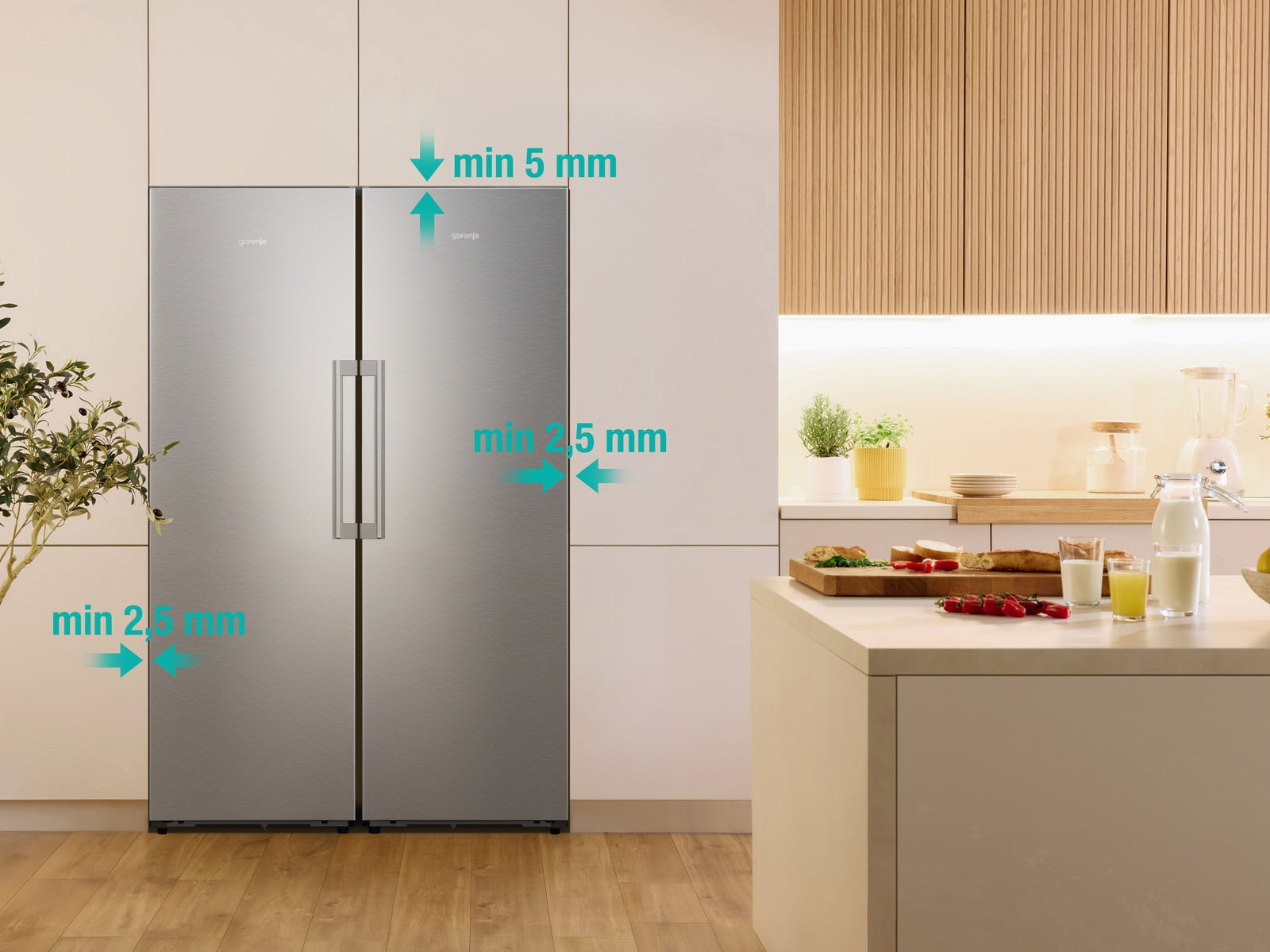 GORENJE Gefrierschrank No Frost »FNC618D6XWF« 185,6 cm hoch 59,5 cm breit Perfect KitchenFit - passt sich in die Küchennische an