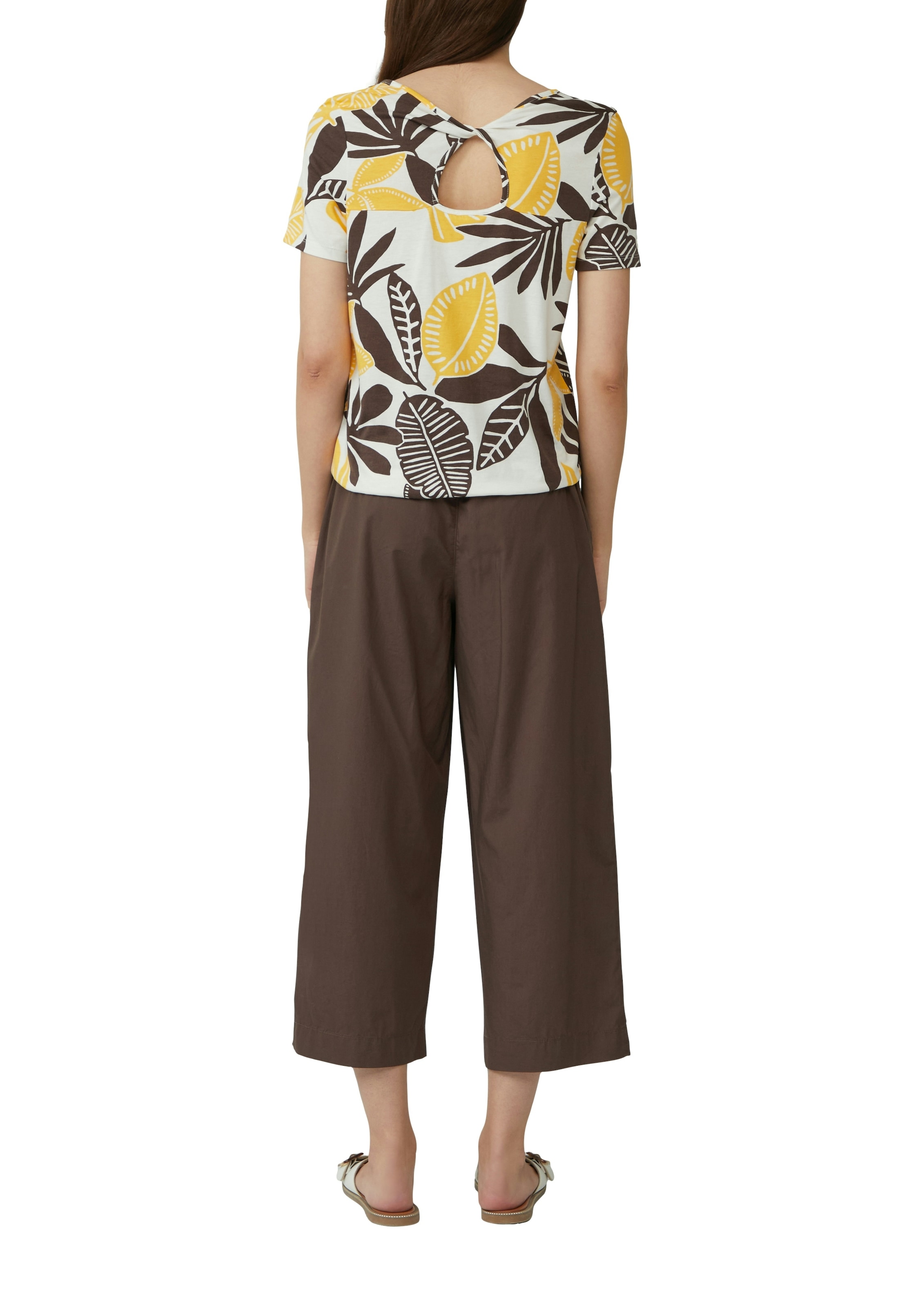 s.Oliver Print-Shirt im O-Shape mit Cut-out