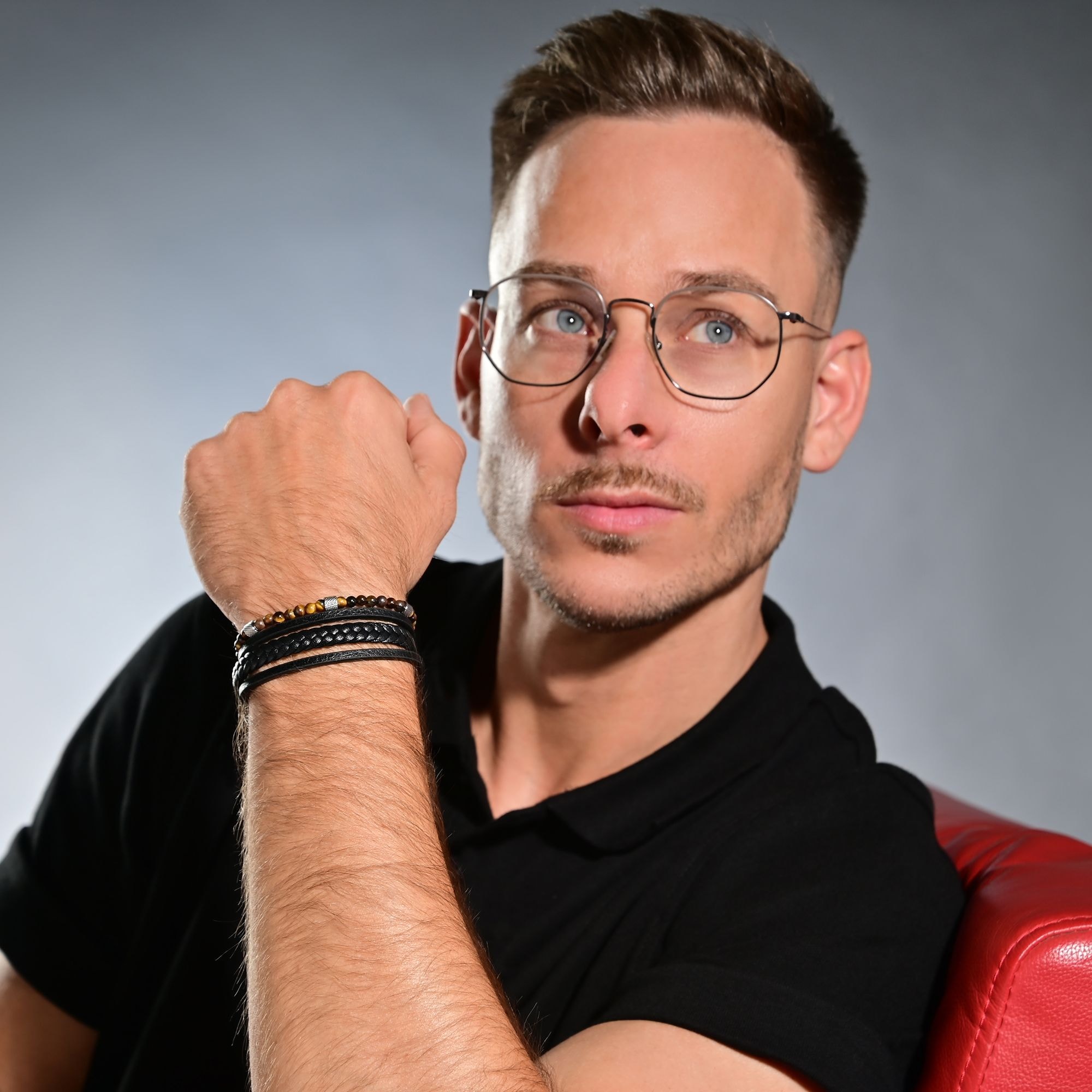 Adelia´s Lederarmband »Herren Armband ¿ Lederarmband aus Leder 19 cm«