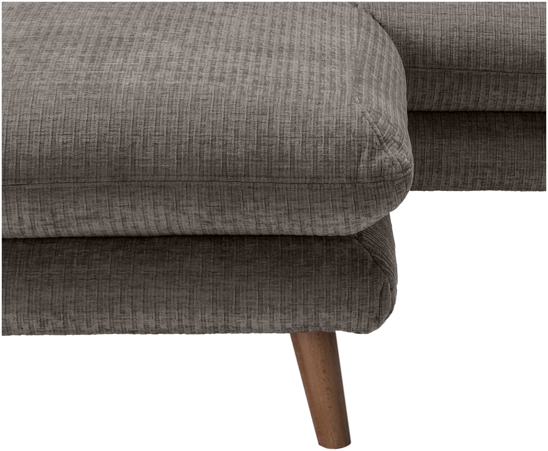 Home affaire Ecksofa »Lazio modern und bequem, schmale Armlehnen, tolle Detailverarbeitung« zwei verschiedene Fußfarben wählbar